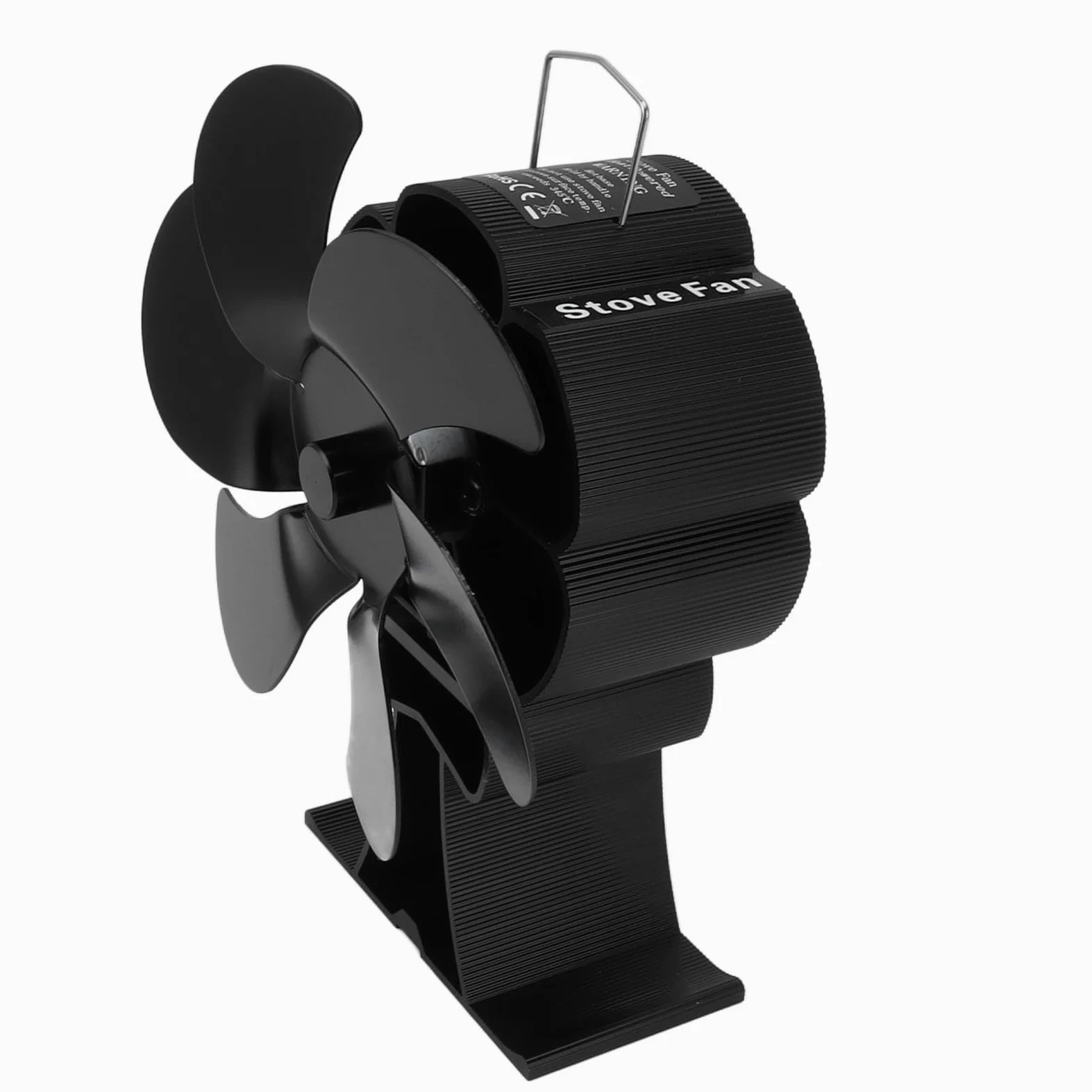 Yosoo Health Gear Ventilatore per Stufa, Ventilatore per Stufa a Legna Alimentato a Calore a 6 Pale, per Camino Termodinamico in Lega di Alluminio, Circolazione di Calore a Basso Rumore per