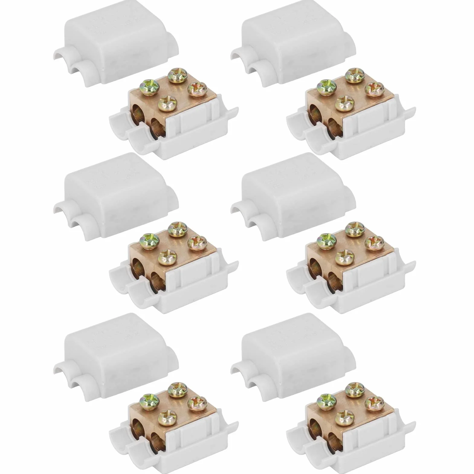 6 Pezzi Tipo T Connettore Splitter Cavo Ad Alta Potenza Spina a 3 Vie Scatola di Giunzione Linea 1000 V 100 A ZK‑1216