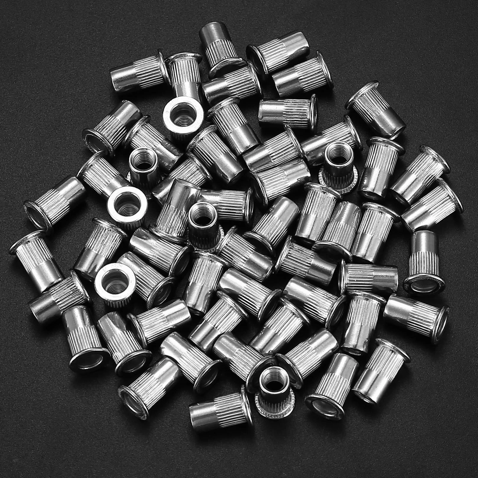 Dadi Rivetti Filettati M5 Acciaio Inox, Inserti Filettati per Legno e Auto 60 Pezzi