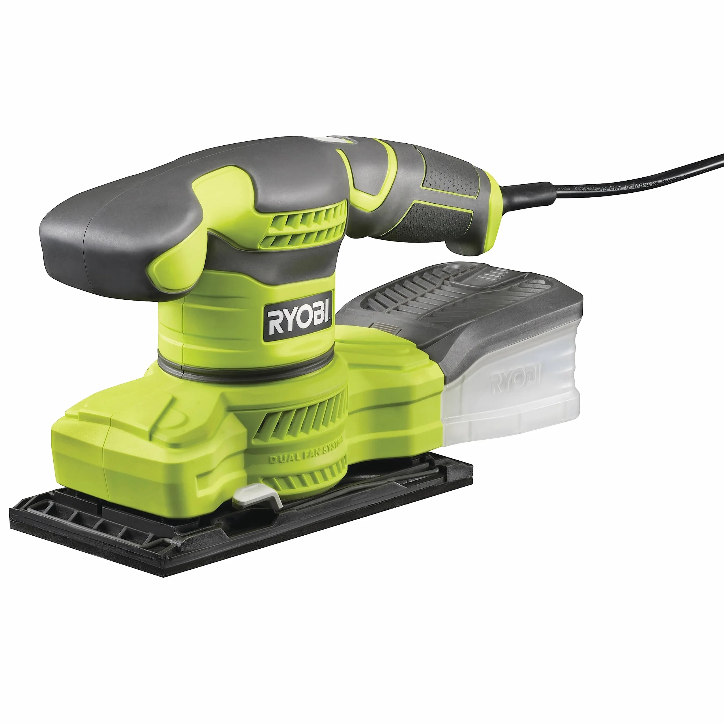 Ryobi Levigatrice Orbitale a Filo 200W, 1/3 Foglio 93 x 185 mm, 12000 giri/min, 20 Abrasivi Inclusi, RSS200-GA20
