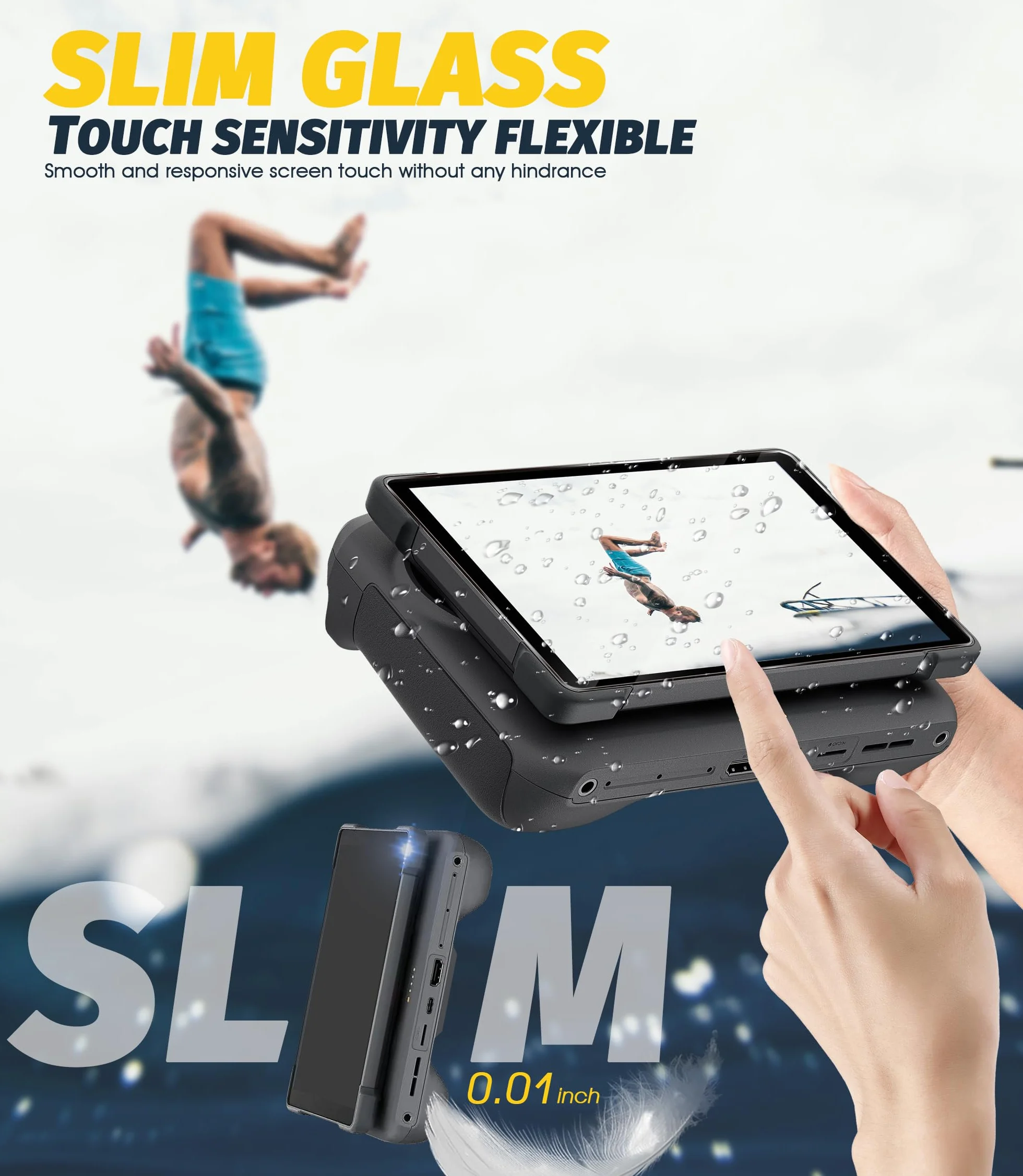 NEWZEROL 3 Pezzi Vetro Temperato Compatibile per DJI RC Pro 2, Bordi Curvi 2.5D, Pellicola Protettiva in Vetro Temperato ad Alta Definizione Antigraffio