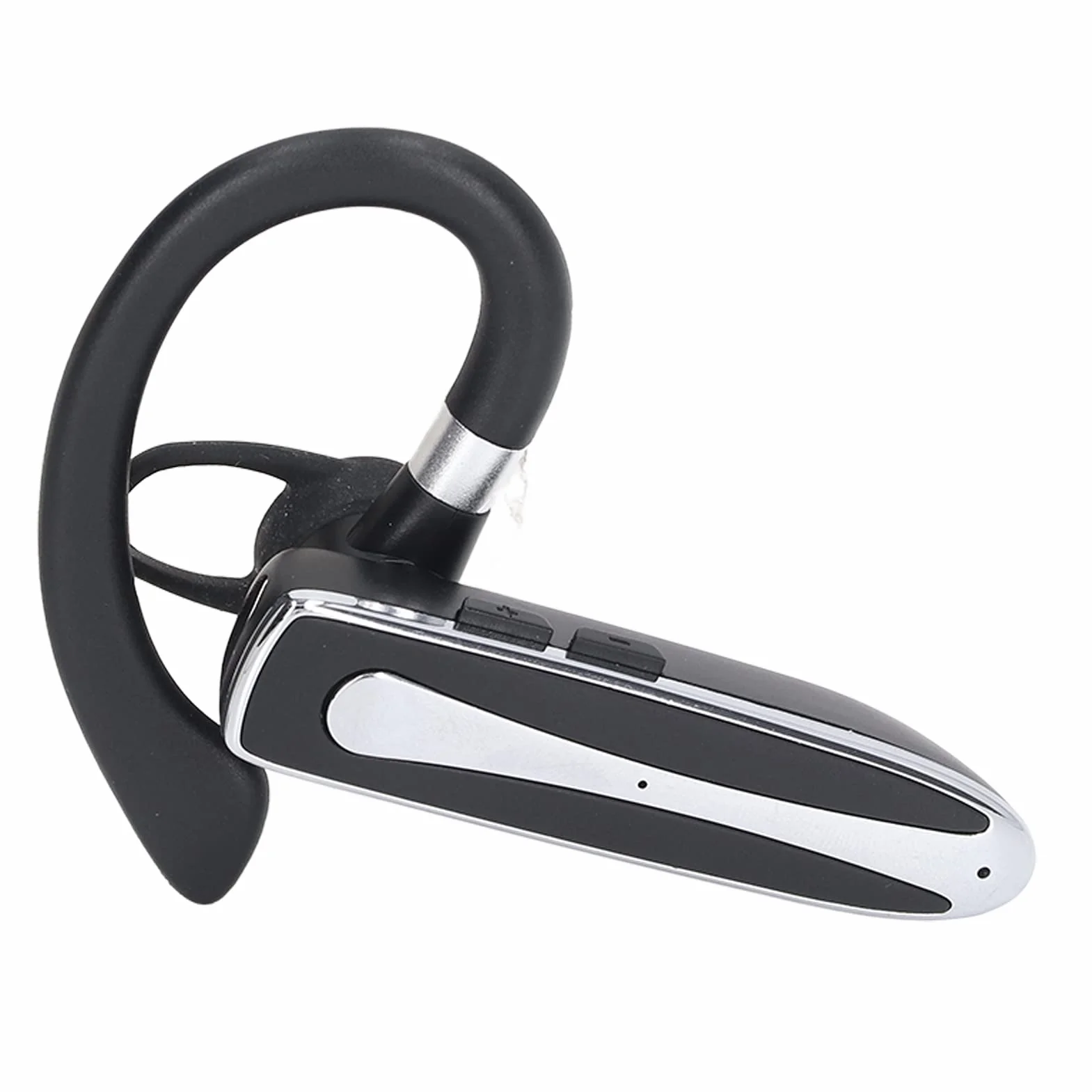 PUSOKEI Auricolare Bluetooth, auricolare Bluetooth con microfono per telefoni cellulari, doppio microfono, cancellazione del rumore, rotabile, auricolare singolo orecchio senza fili, vivavoce con