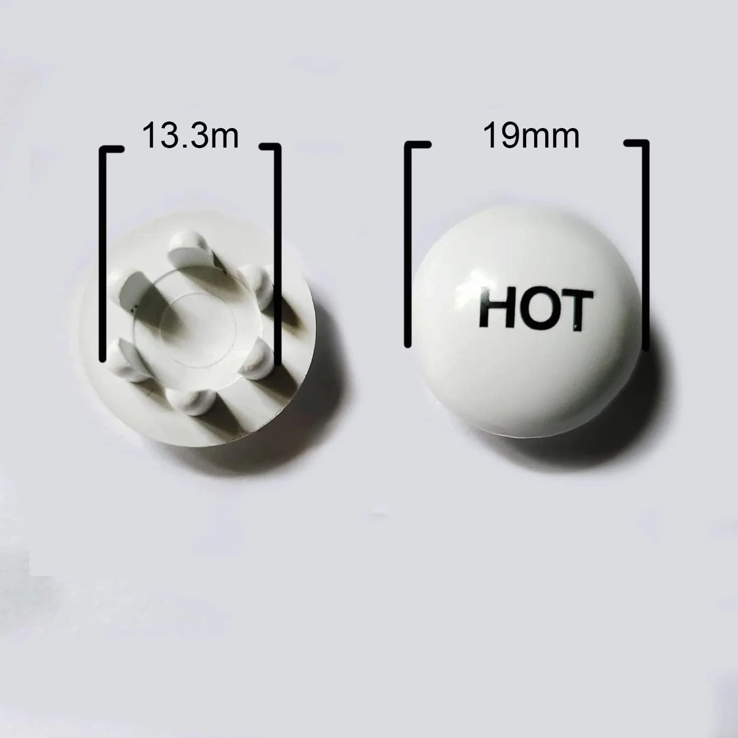 Indici superiori del rubinetto in plastica caldo e freddo grandi a cupola push tradizionali classici copritesta teste e kit di conversione meccanismo per lavabo bagno e lavello della cucina (esterno