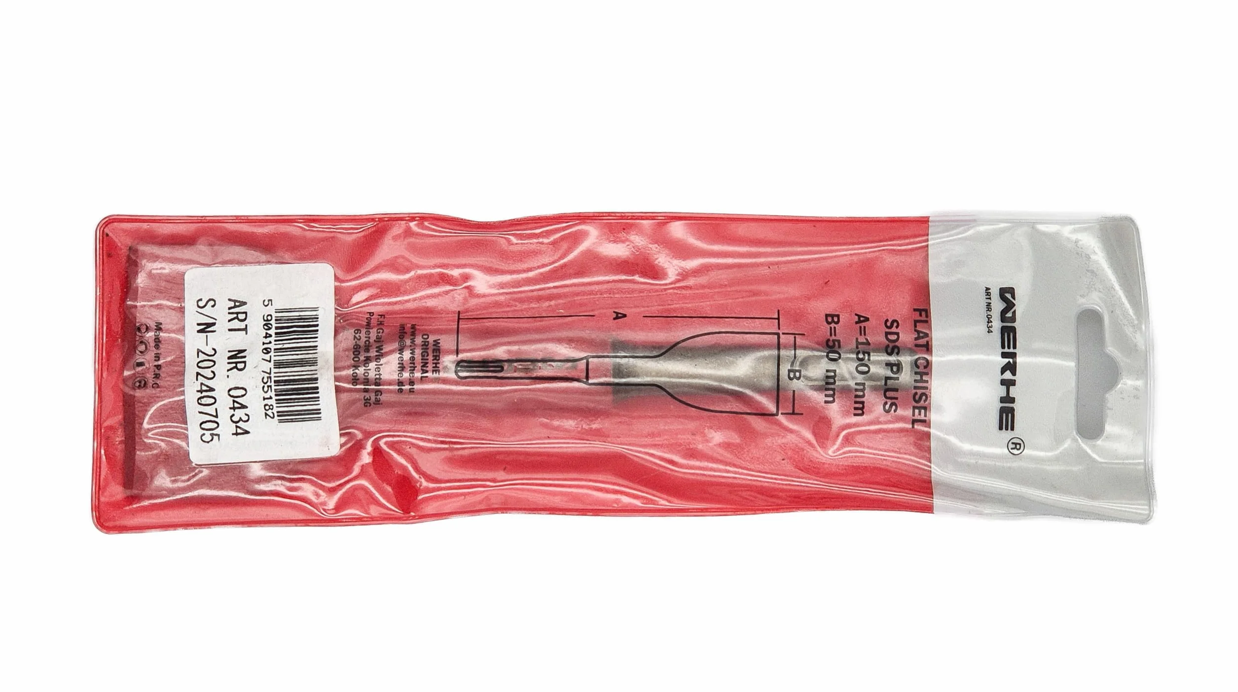 Scalpello WERHE SDS Plus 50 x 150 mm – Piatto per scalpellare calcestruzzo