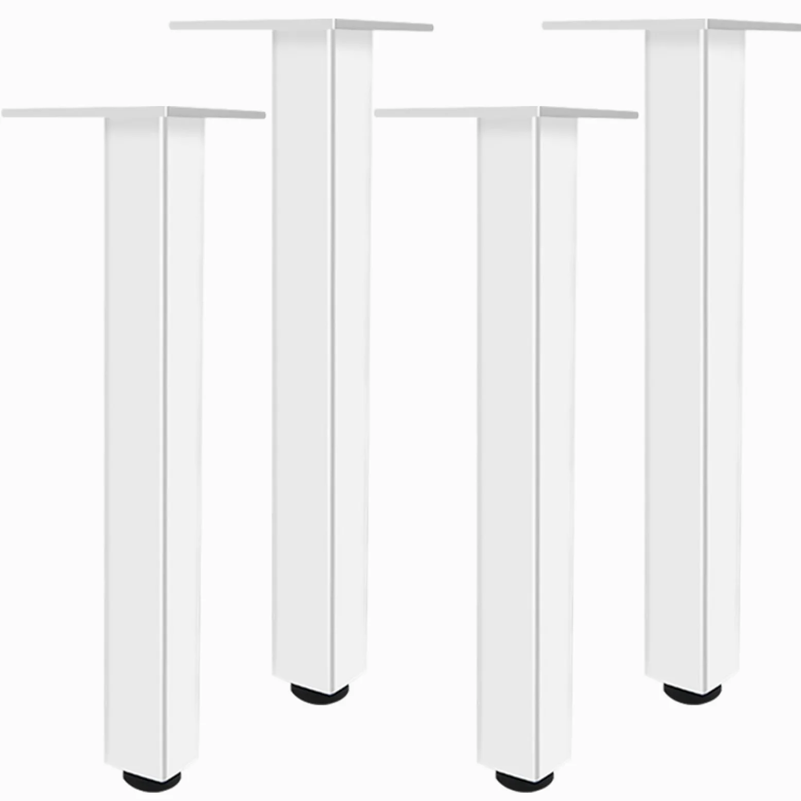 Bianco, 4 Piedini per Mobili Gambe per Mobili Regolabili Alluminio Altezza: 6-40cm Gambe Tavolo Zampe per Divani piede letto Piedi per Letto Piedini Credenza-40cm/15.7"