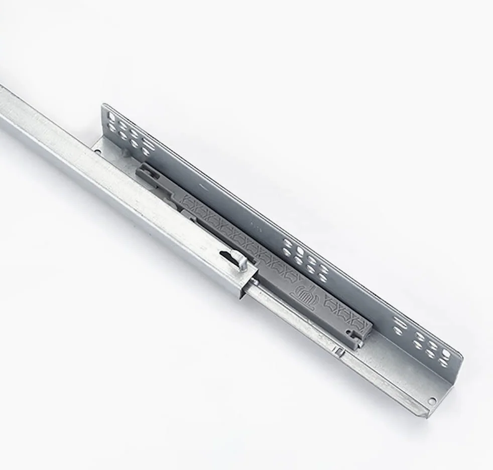Guide per cassetti per carichi pesanti, Guide for cassetti nascoste a estrazione totale sottotop con chiusura ammortizzata, 30 kg, confezione da 2