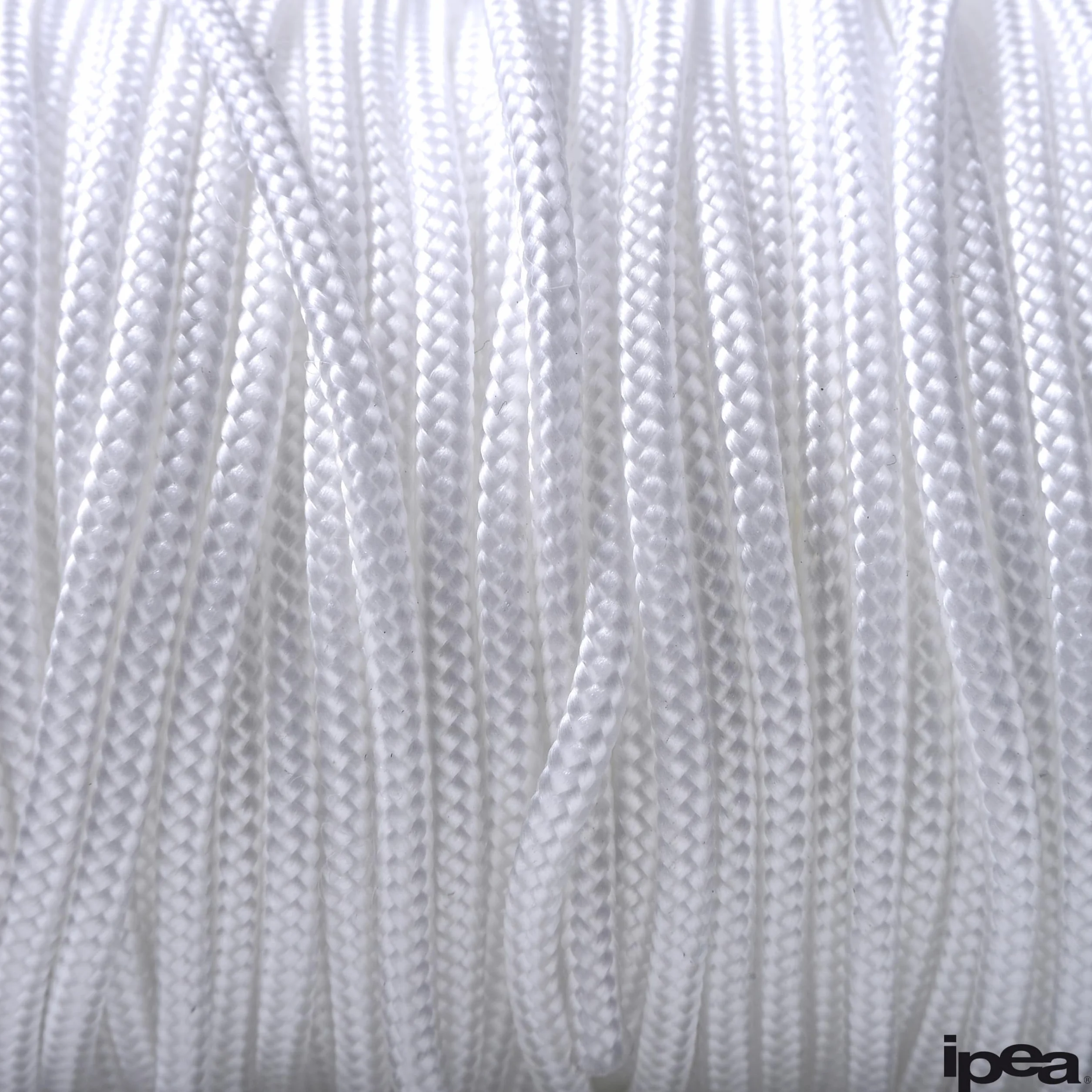 IPEA Treccia per Veneziana Bianca 3 mm in Nylon – [ 50 METRI ] – Made in Italy – Corda per Tende a Pacchetto, Mantovane, Tapparelle, Accessori, Fai Da te – Cordino Bianco Multiuso - Spessore 3 mm