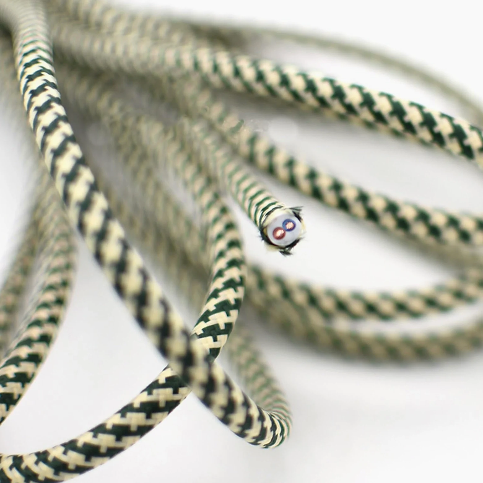 filo tessile intrecciato, Cavo elettrico intrecciato in tessuto a 2 conduttori 0,75 mm² 18 AWG(Color 1,5 Meter)