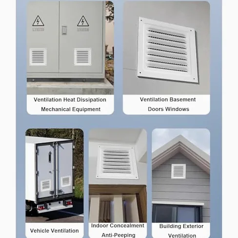 Griglia di ventilazione in acciaio inox, regolabile, per sistemi HVAC, montaggio a soffitto/parete, 250 x 250 mm, con schermo ct