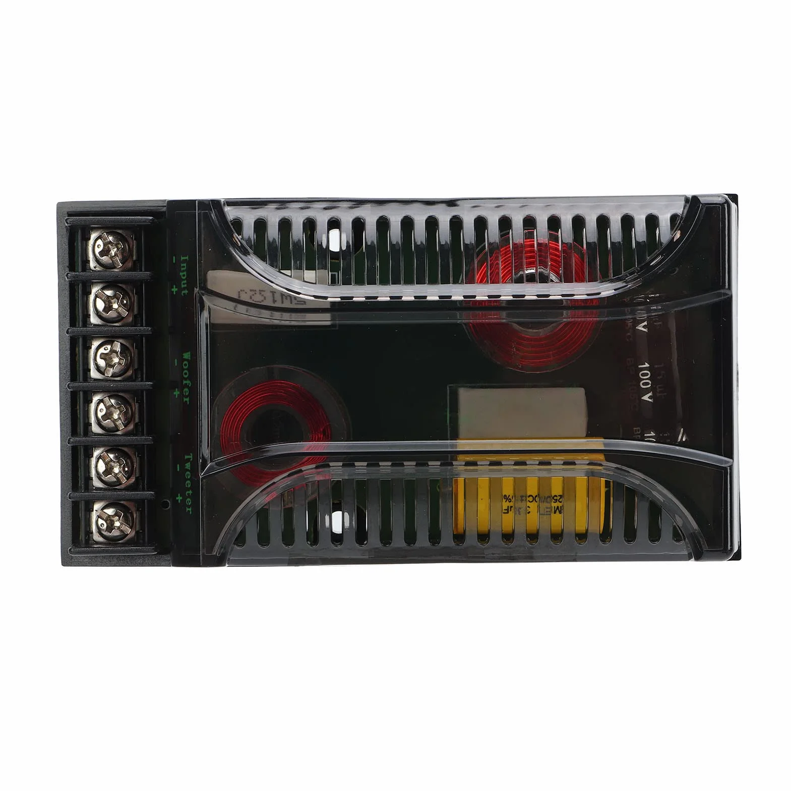2Pcs Car Audio Crossover Passivo, 2 Way Car Audio Crossover Protezione da Sovracorrente Dissipatore di Frequenza Dell'altoparlante Universale per la Dissipazione del Calore