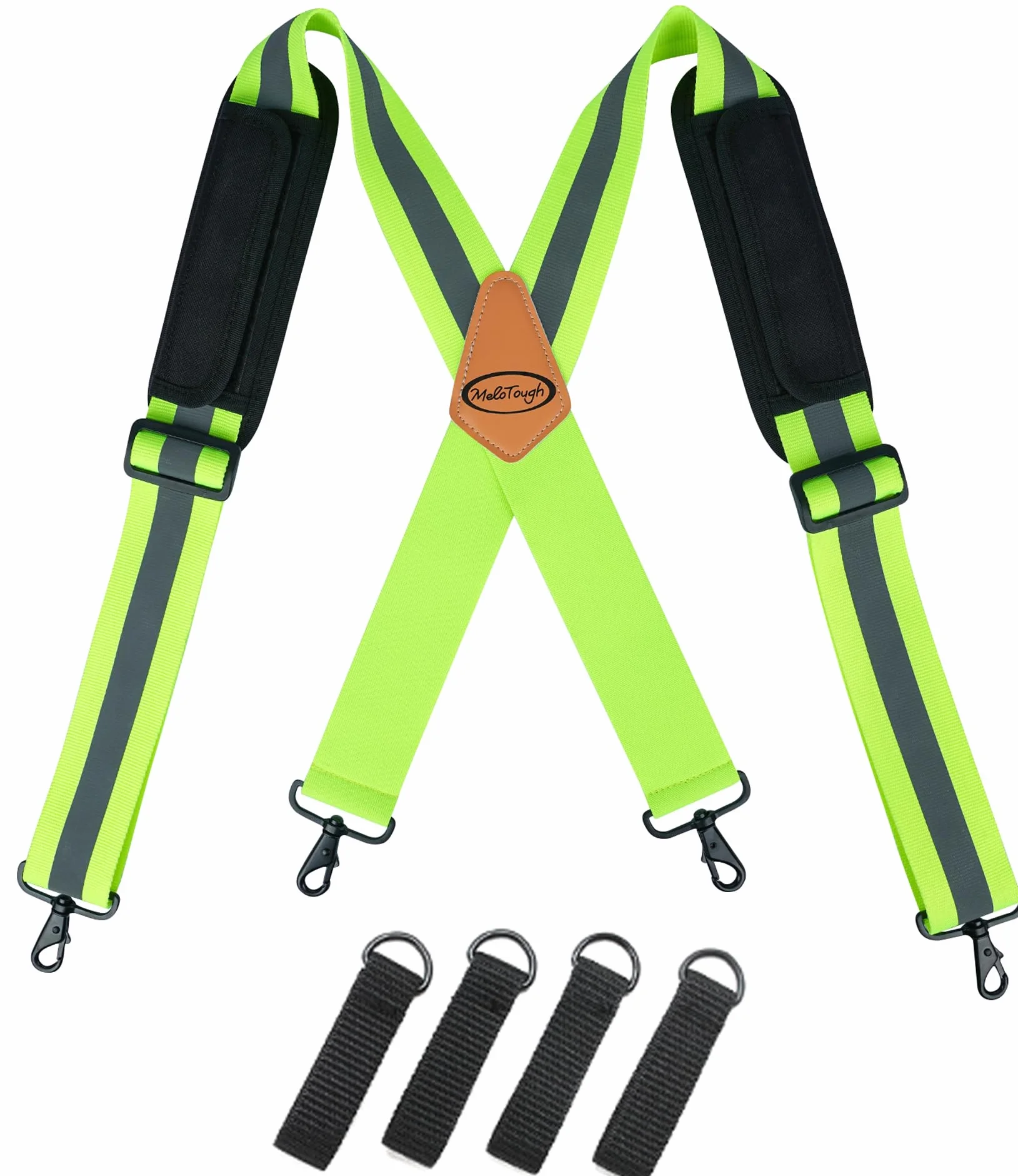 MELOTOUGH Alta Visibilità Cintura Bretelle Sicurezza Riflettente Harness Heavy Duty