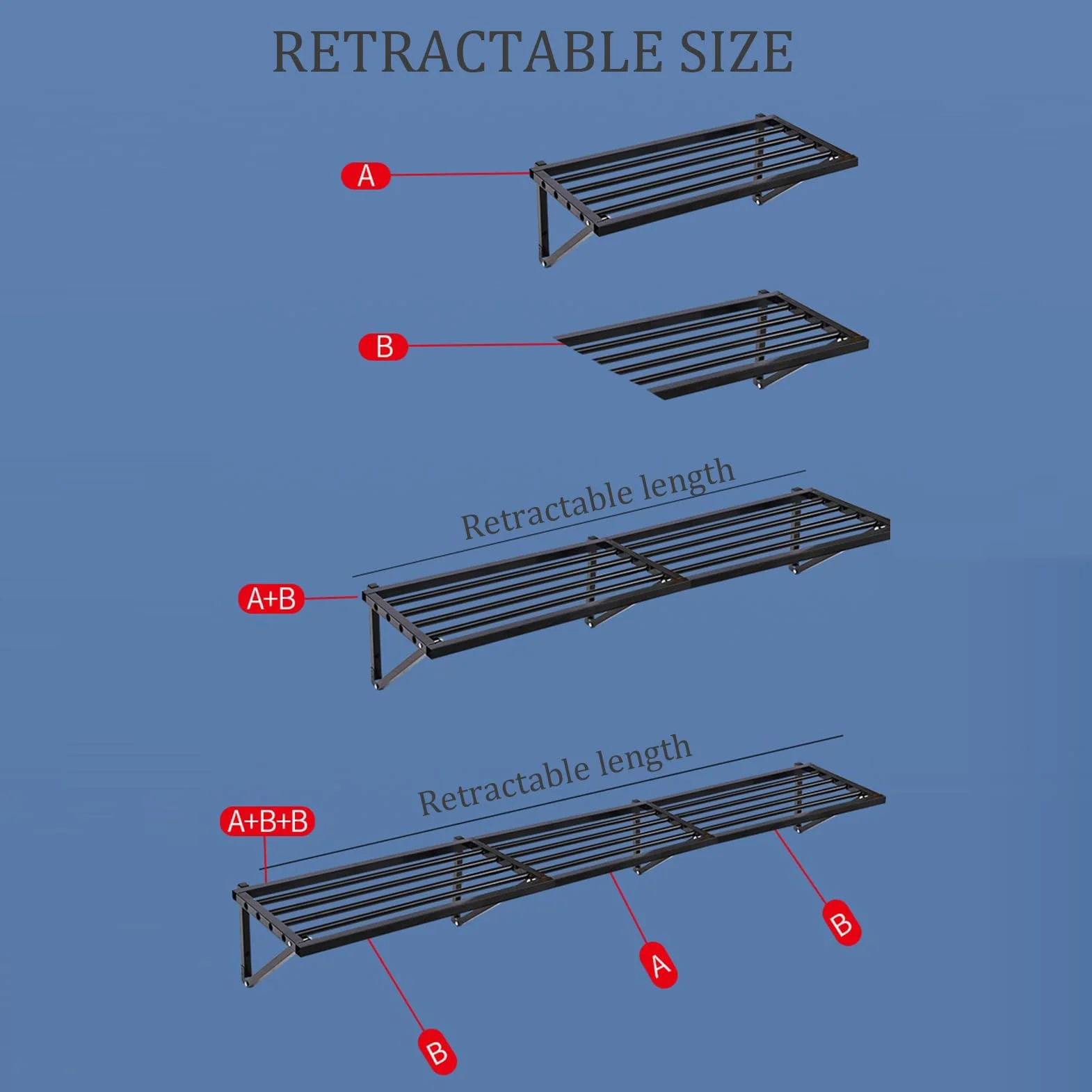 ty Mensole da parete, soluzione versatile per garage, capannone, cantina, cucina e dispensa, mensole durevoli per attrezzi, accessori e orgaion per la casa
