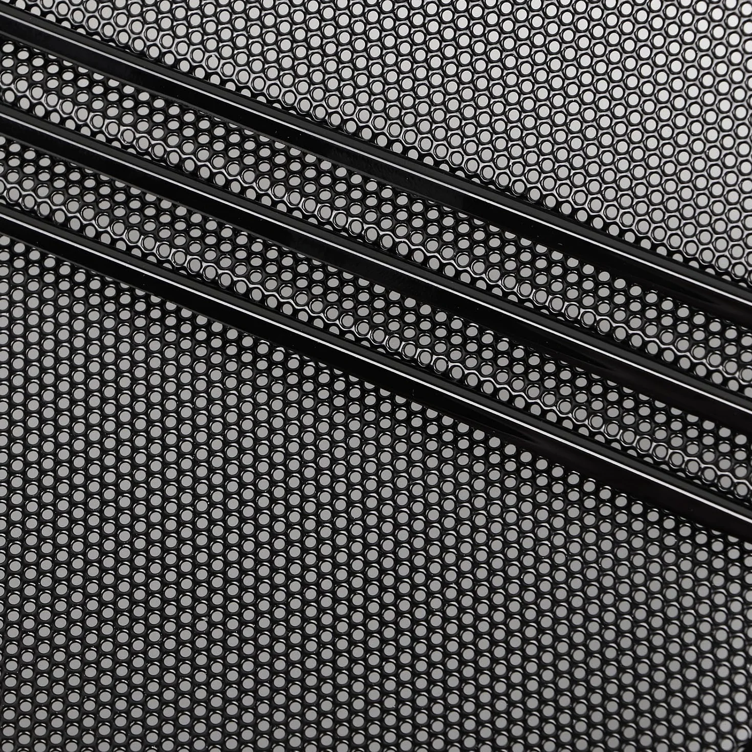 Nero lucido Tri-Line Griglie Altoparlanti Copertura Trim Per Harley Touring Road Glide 2015-2023