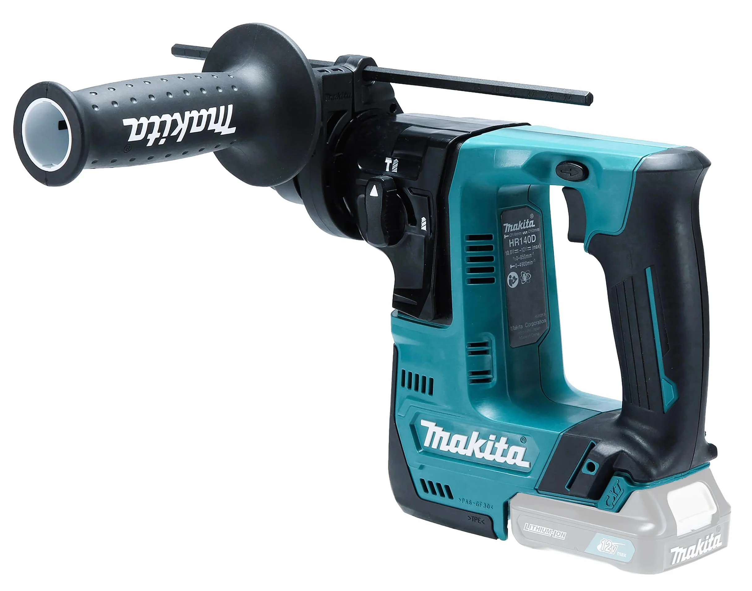 Makita Trapano a percussione a batteria SDS-Plus 12 V max, blu, nero