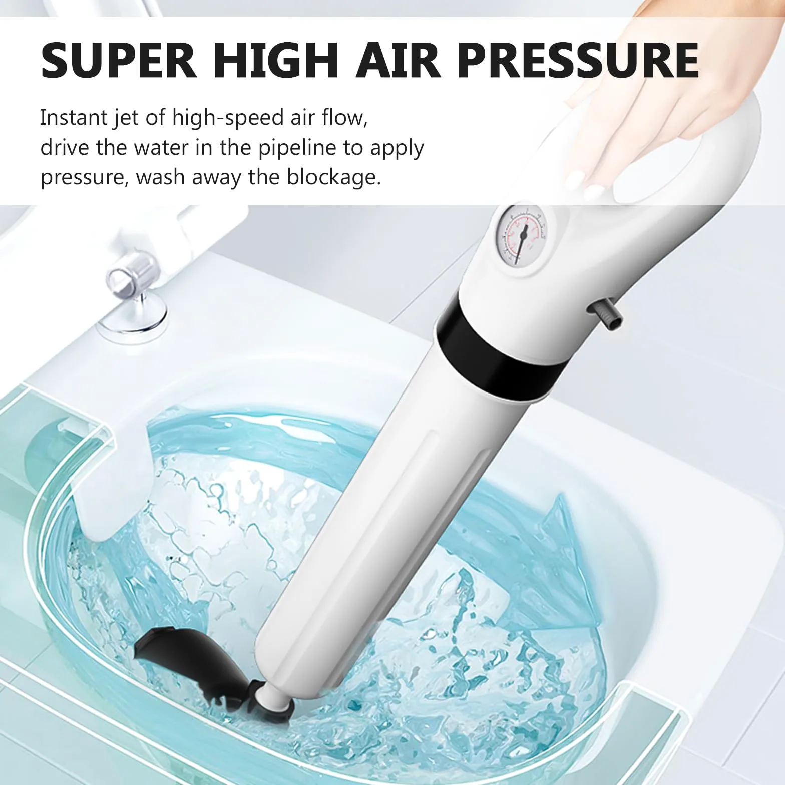 GALPADA Stura Scarichi WC e Lavandino Bianco in ABS, Set Professionale per Rimuovere Ostruzioni e Residui, per Bagno e Casa