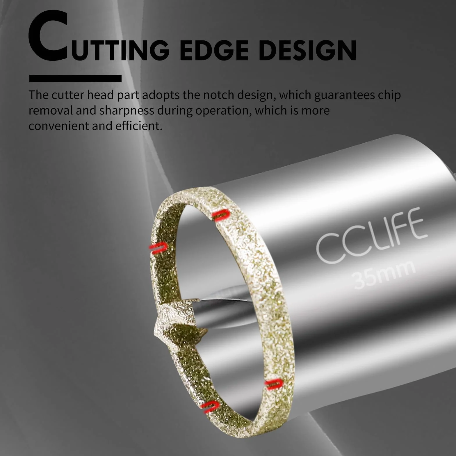 CCLIFE 35mm Sega a Tazza Diamantata per Piastrelle Porcellana Vetro Marmo Ceramica