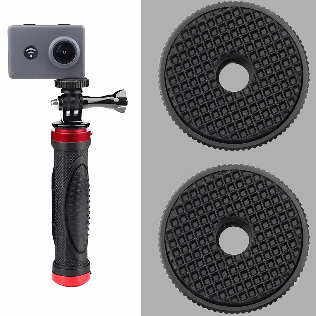 4 Pezzi 1/4" Macchina Fotografica In Rotella Del Pollice Femmina, 26x6.5mm, Dado Bloccaggio Della Macchina Fotografica Adattatore Per Macchina Fotografica Al Microfono Treppiede Collegamento