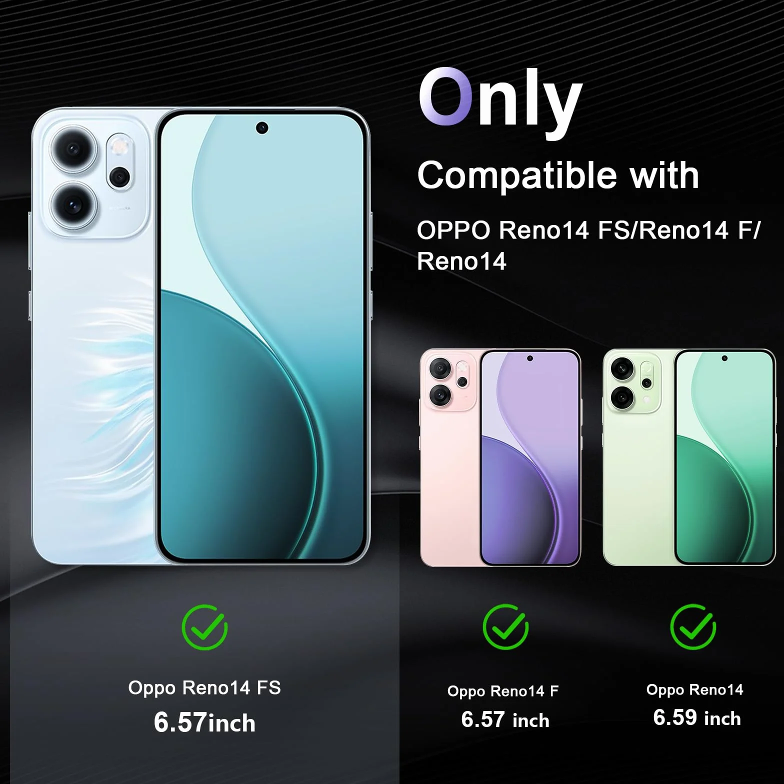Cover per Oppo Reno 14/14 FS/14 F 5G, Custodia in TPU Antiurto Sottile di Livello Militare, Resistente all'ingiallimento, Case per Telefono in PC Rigido, Retro Antigraffio, Trasparente