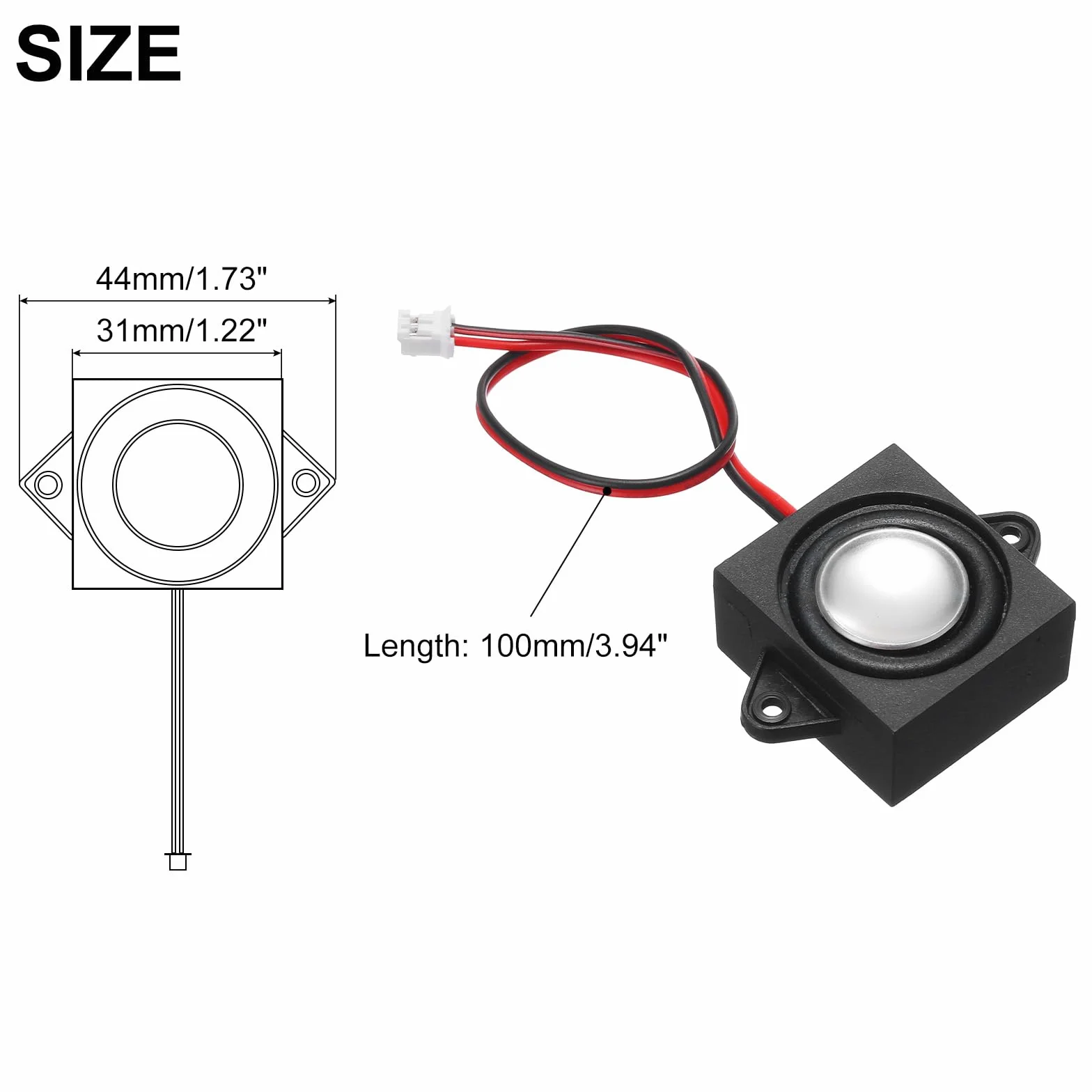 QUARKZMAN 2 PCS Altoparlante 3 Watt 8 Ohm Mini con JST-PH2.0 Interface per Piccoli Progetti Elettronici Pubblicità Macchine Monitor TV LCD