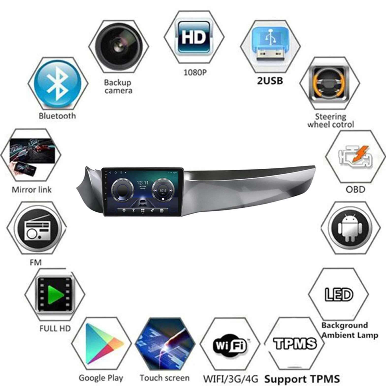 Android 15 Autoradio 9" Touchscreen Stereo Auto Per Alfa Romeo Giulietta 2010-2014 Plug-and-play Con Bluetooth Navigatore Gps Collegamento Specchio Comandi Al Volante Wifi 4g Dual Usb,M101
