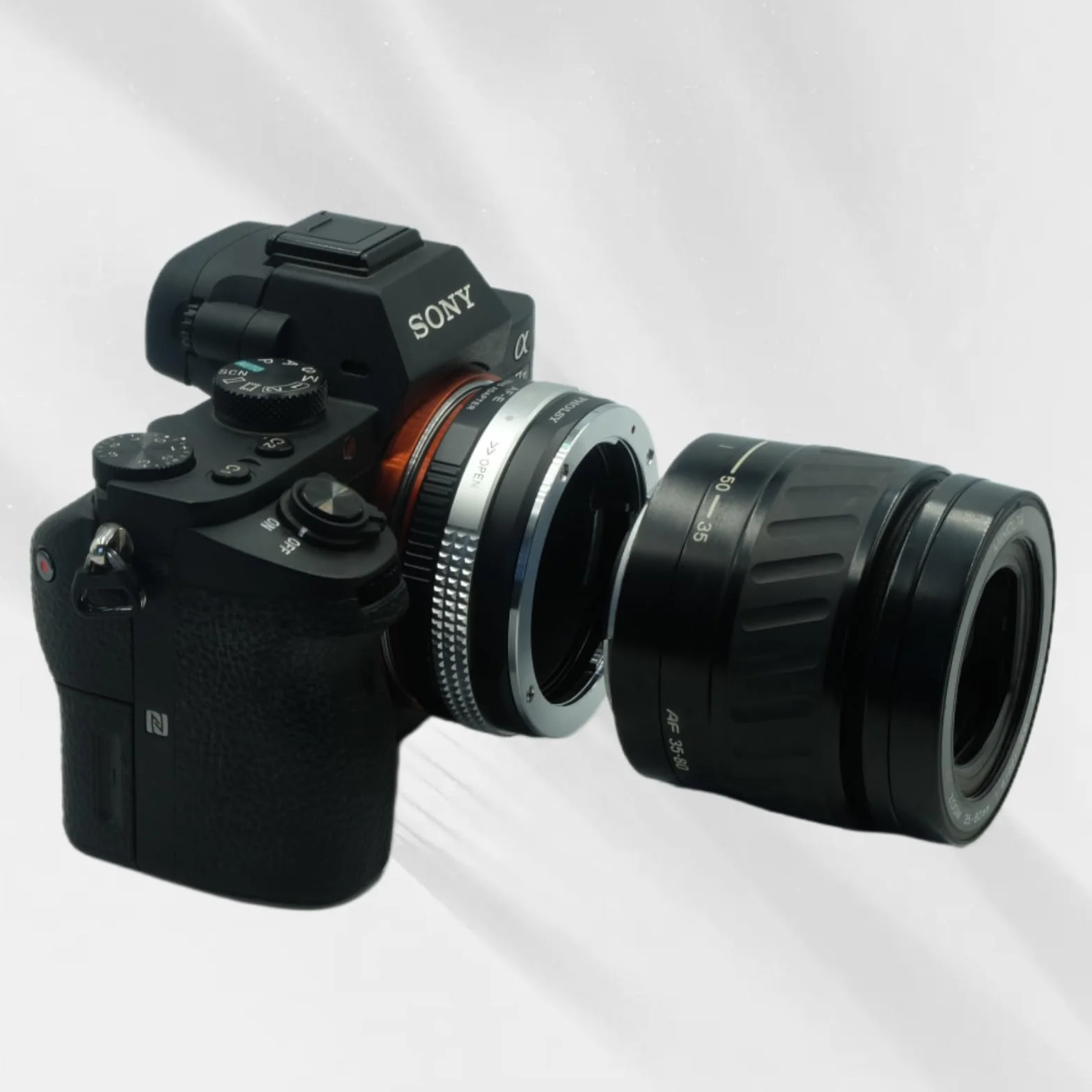 PHOLSY Manuale Adattatore per Lente: Compatibile con Obiettivi Sony A (Minolta AF) e Corpo Fotocamera Sony E (NEX), Sony A su E