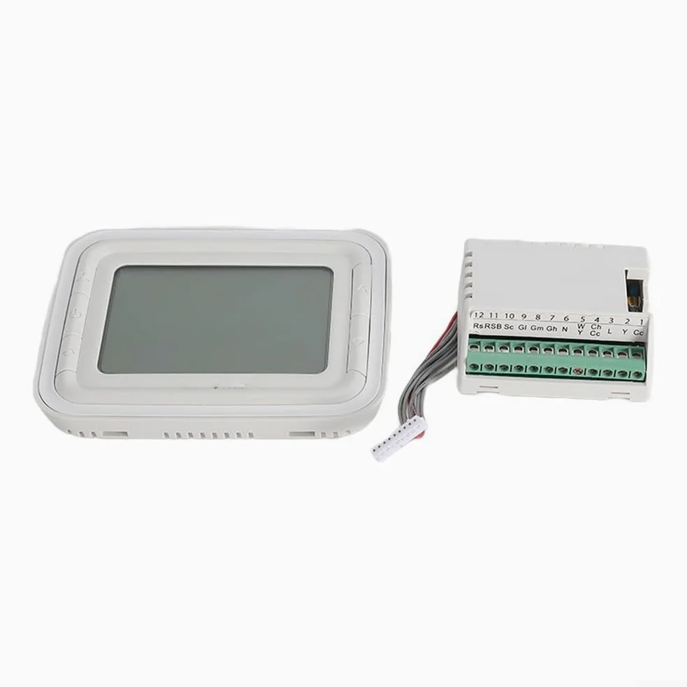 Termostato programmabile con display LCD per termosifone, controllo valvola AC220V, verde