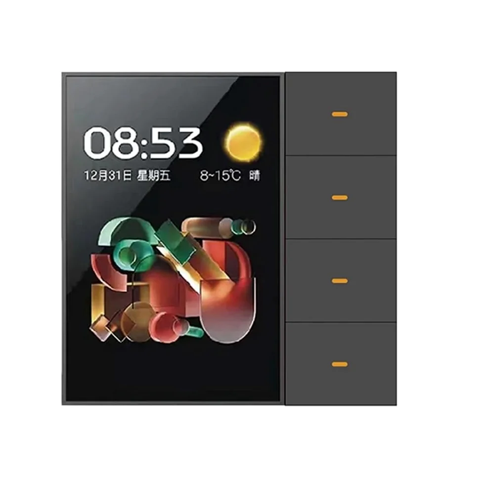 Tuya Zigbee 3.5 Pollice Smart Wall Switch Touch Screen 4 Gruppi Interruttore Sensore Radar Scena 8 Vie Interruttore Dimming Casa Intelligente C