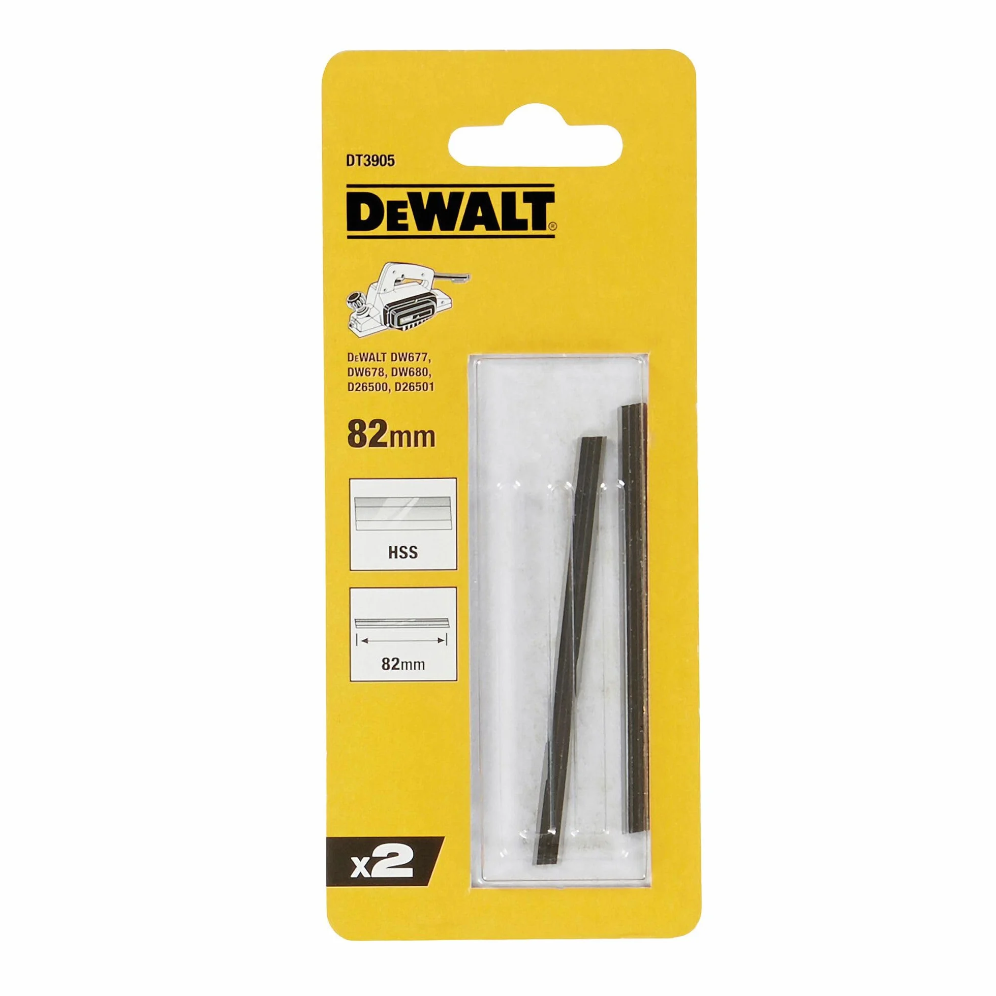 DEWALT DT3905-QZ Coltelli Reversibili 82 mm Hss