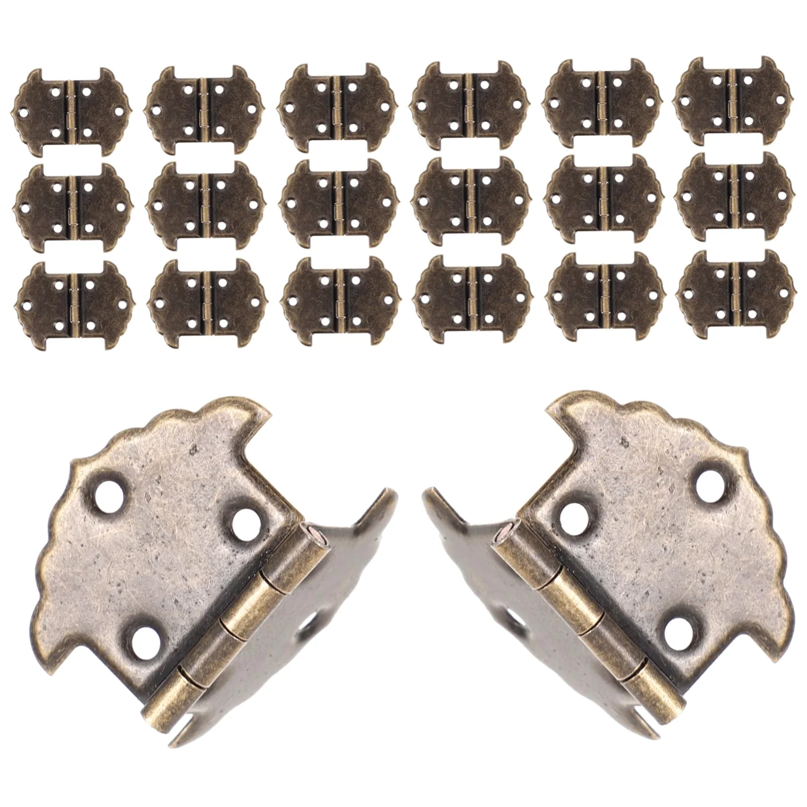 4 Set Cerniere Decorative Retro Per Scatole E Cerniere Piccole Per Progetti Da Te Per Scatole Vino E Armadi Design Antico E Resistente Facili Da Installare 20 Pezzi * 4