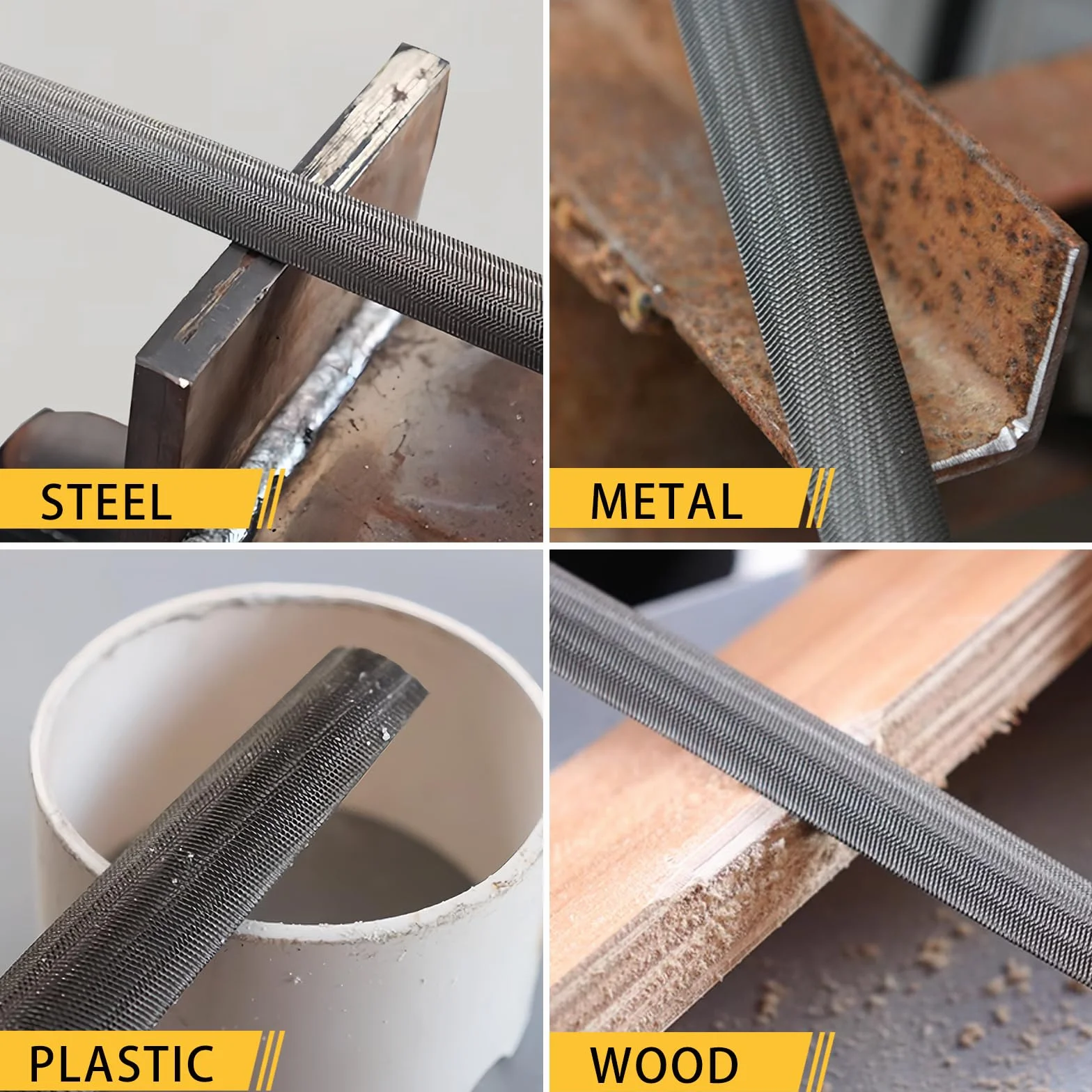 Lima semitonde in metallo 200mm acciaio al carbonio professionale affilatrice utensili