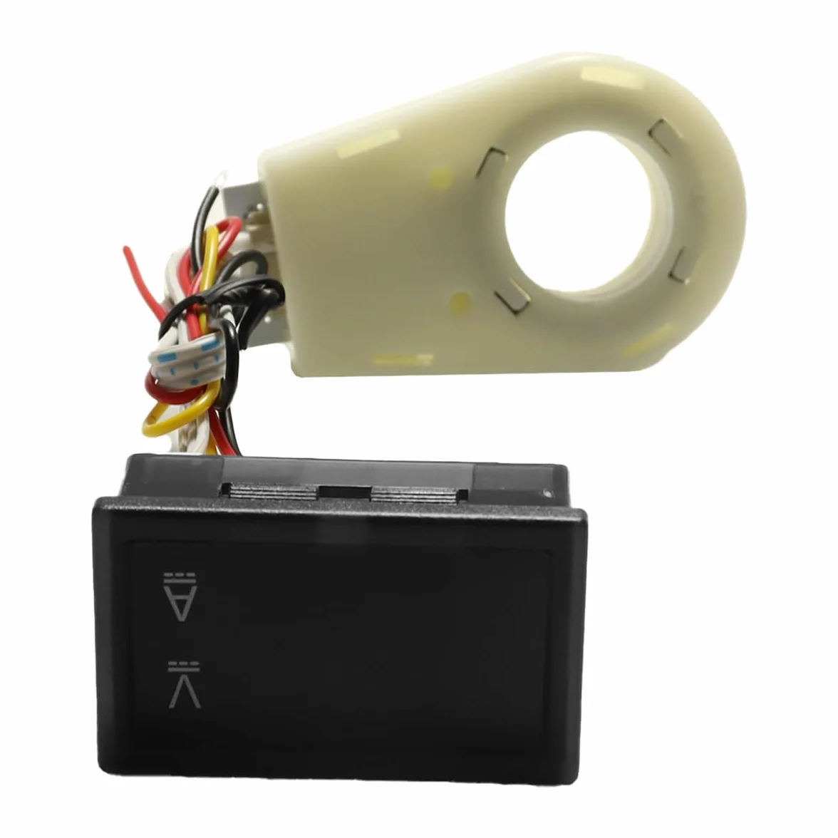 Misuratore di tensione e amperometro CC, misuratore di tensione e corrente a doppio display CC 5-100V 100A con trasformatore con sensore a effetto Hall