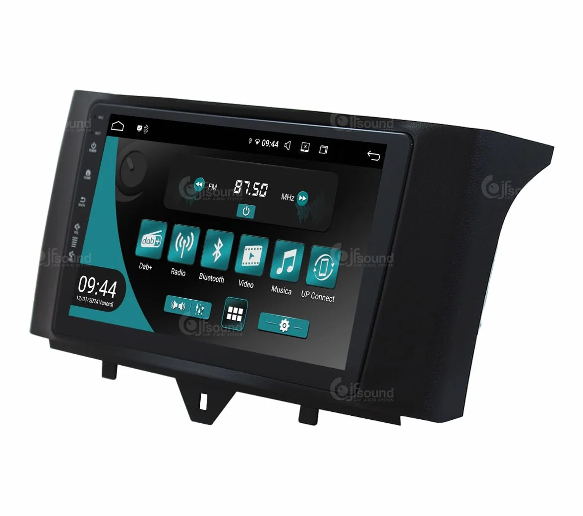 Autoradio Android JF-039SO-UP compatibile con SMART FORTWO 451 2011-2015 | CarPlay e Android Auto | GPS | DAB+ |9 pollici HD | Prodotto in Italia