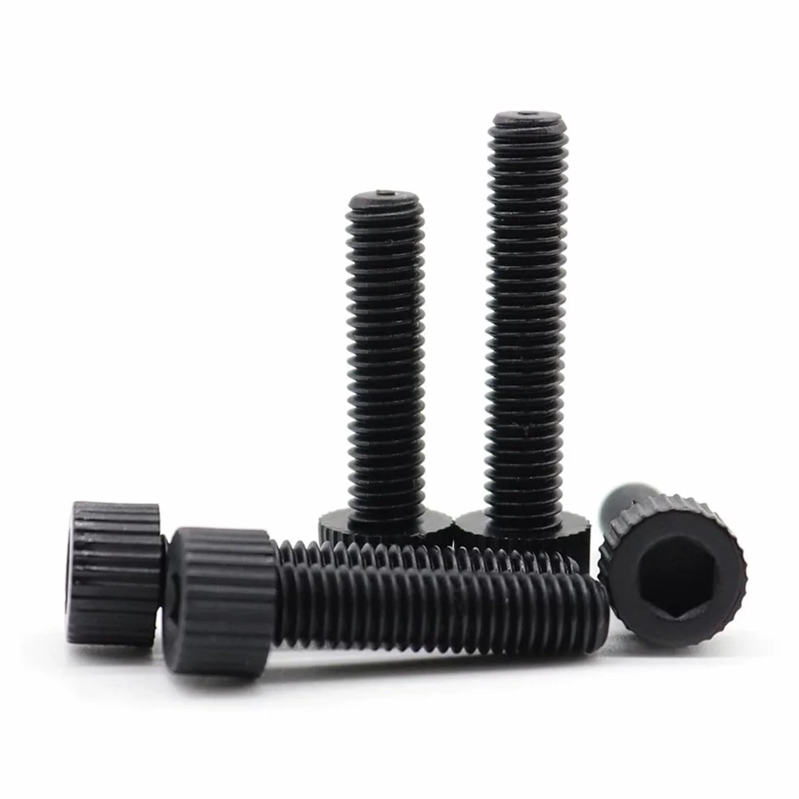 Vite a testa cilindrica esagonale incassata in nylon nero M3 M4 M5 M6 M8 M10 4~18 mm 50 pezzi