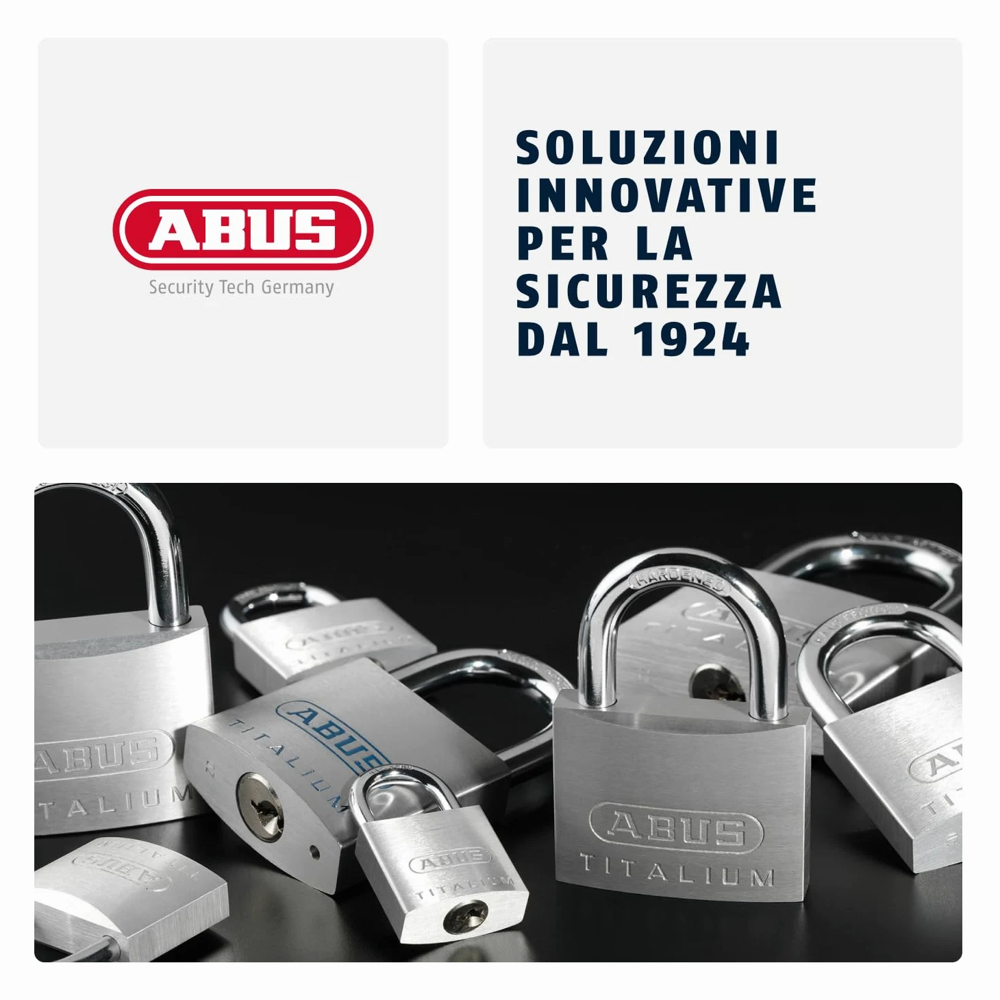 ABUS Lucchetto Granit 37/55 - Acciaio Temprato, Cilindro a Dischi, Nero | Livello di sicurezza 10, arco Ø 11 mm, rivestimento antiruggine Black Granit, peso 566 g, ideale per magazzini e impianti