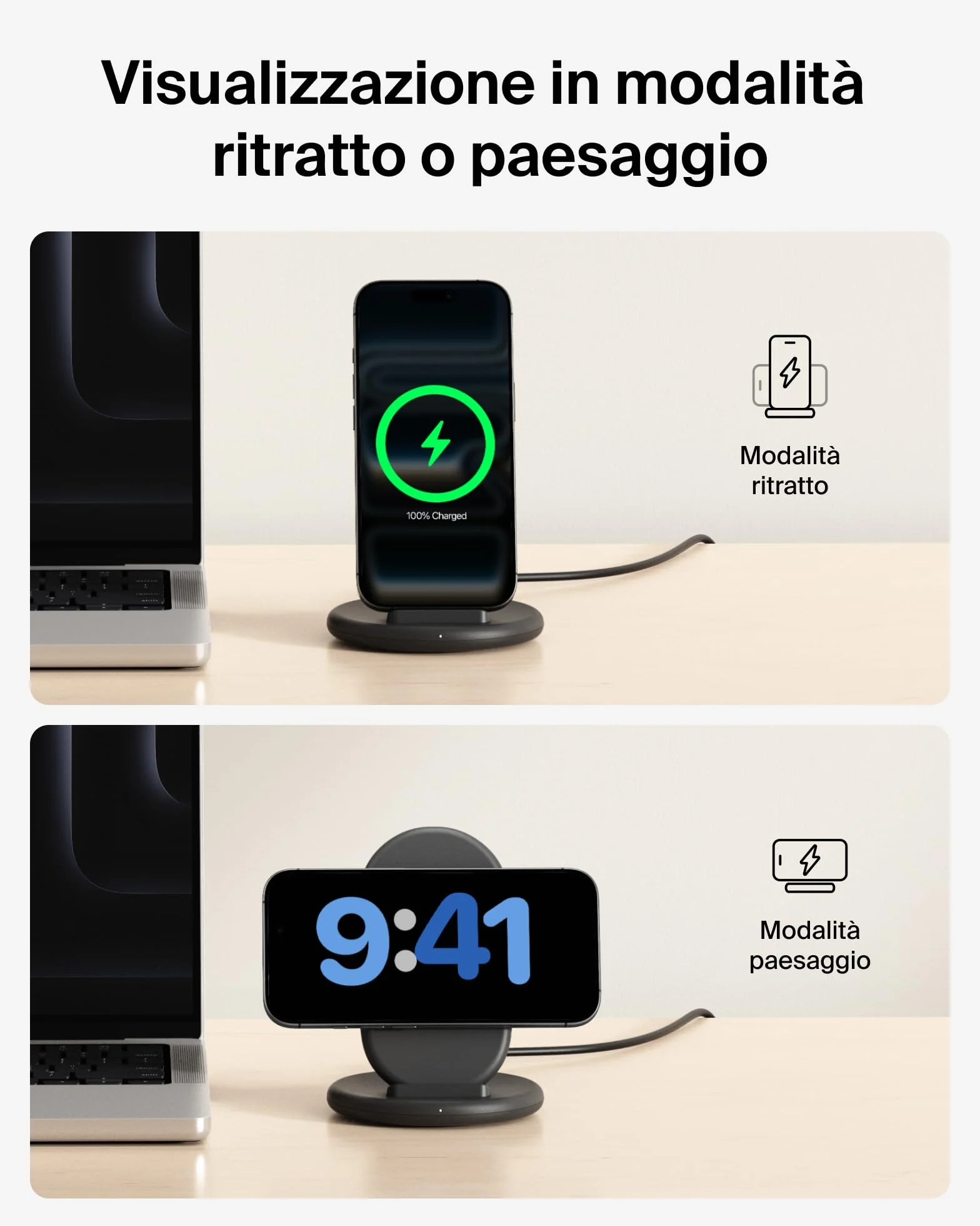 Belkin BoostCharge Caricatore Wireless, Supporto Ricarica Compatibile con Custodie per Telefono, Ricarica Wireless per iPhone, Samsung Galaxy, Google Pixel, Cavo Inclusi, Nero