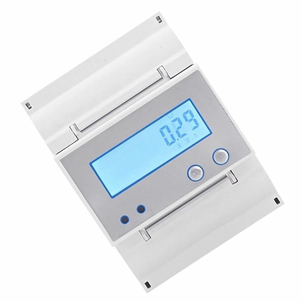 LCD Digitale Monofase Misuratore di Energia DC Amperometro RS485 Monitor di Potenza Bidirezionale 20A per Din Rail