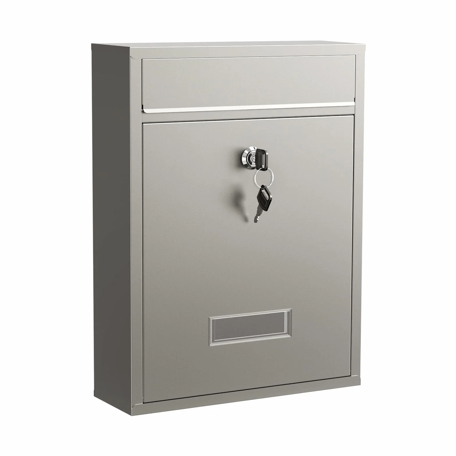 Wiltec Cassetta postale singola V10 acciaio inox con vetrino portanome