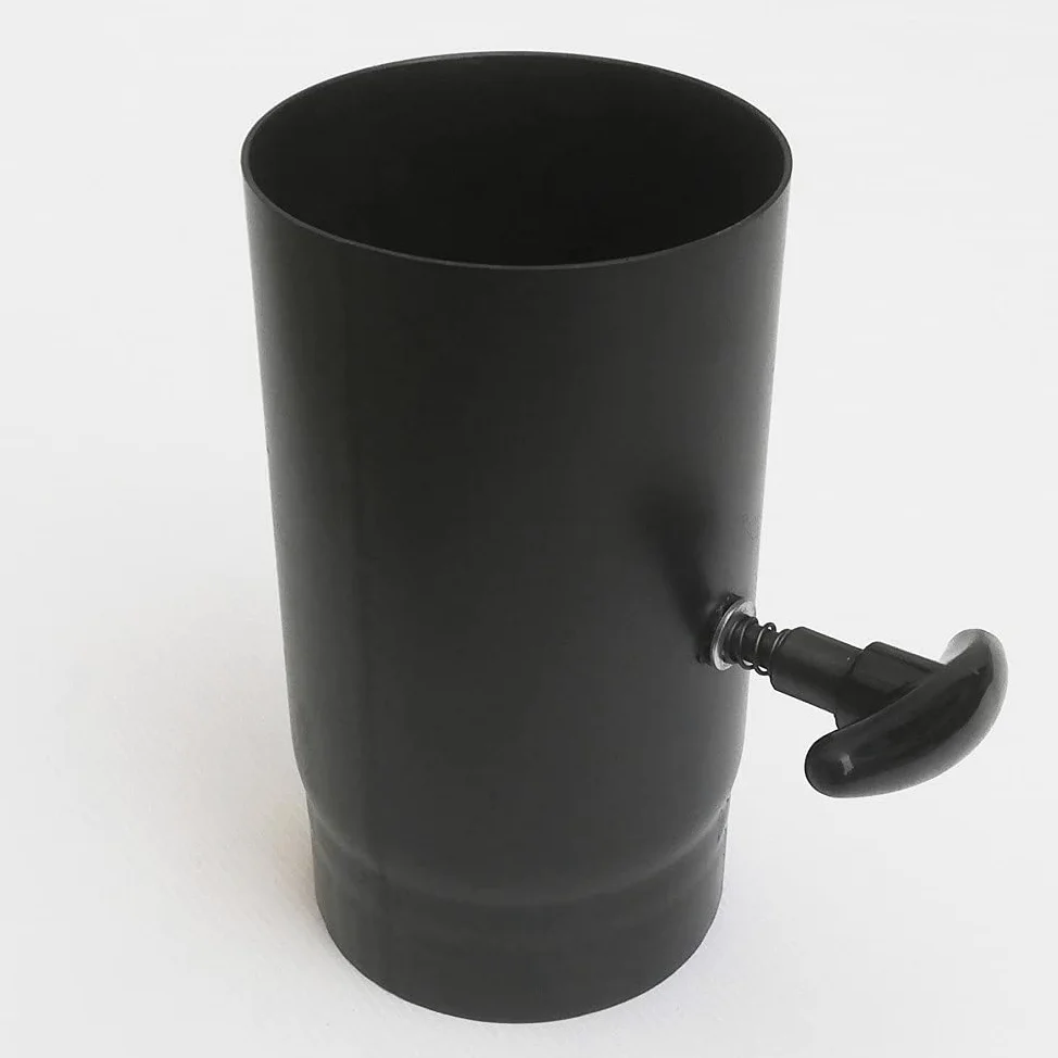 Aflex raccordo per stufa a legna - camino manicotto tronchetto MF con valvola manuale (200mm)