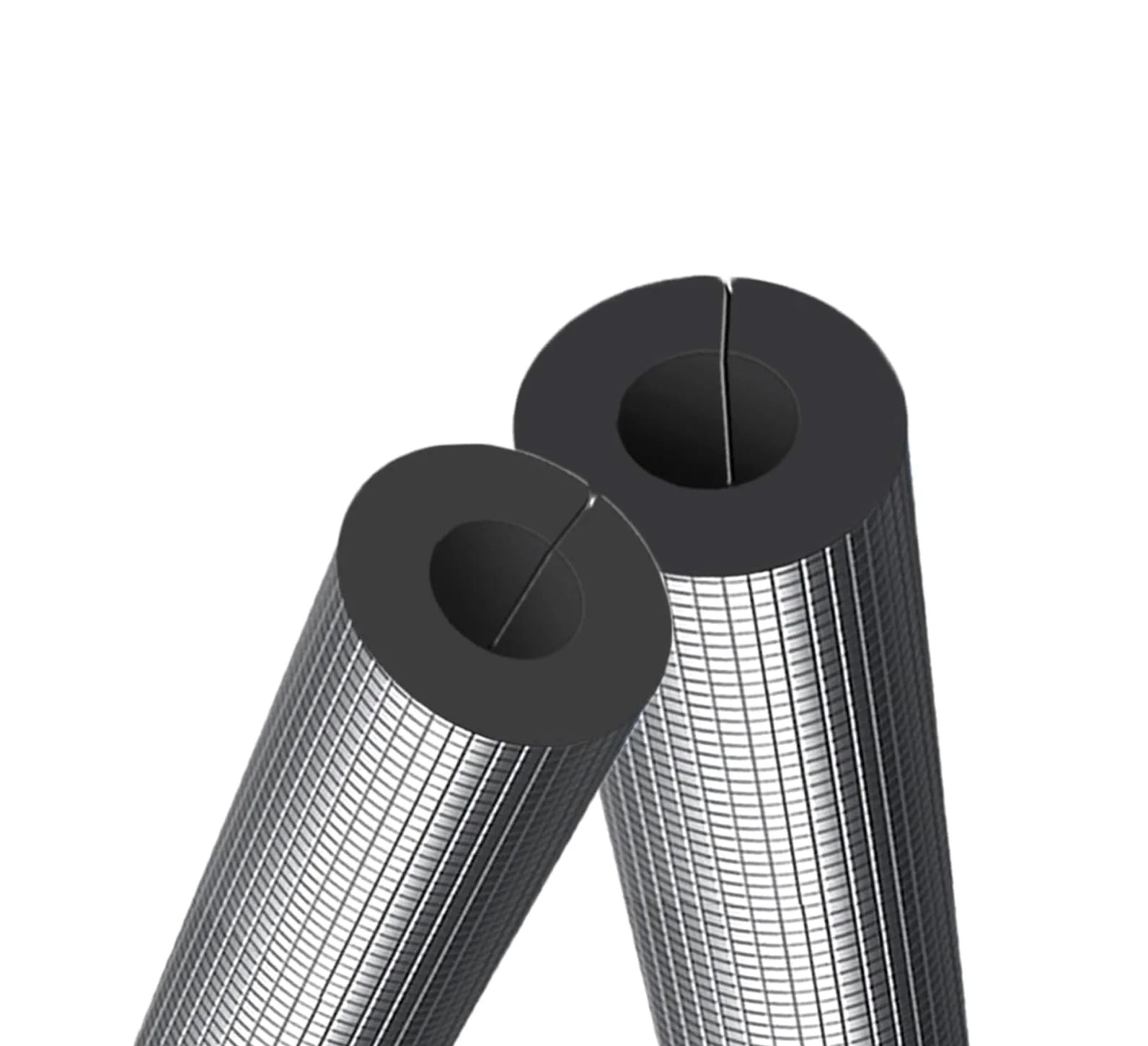 Tubo flessibile in schiuma isolante per tubi da 1,9 cm a 10,2 cm ID, involucro autoadesivo in alluminio, 1 confezione (ID 1-1/2 ″xT 1-1/5 ″)