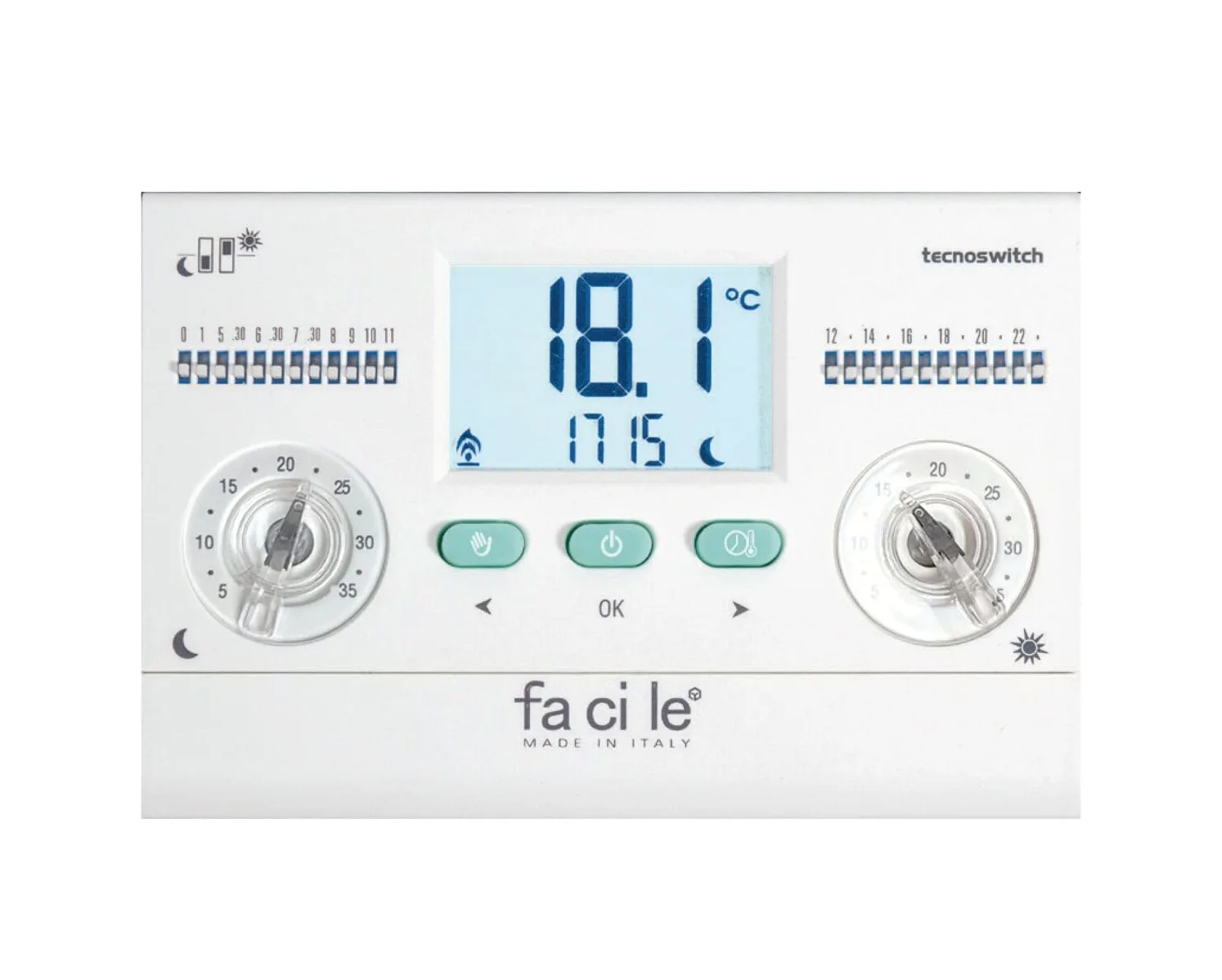 Cronotermostato Giornaliero da Parete CR135BI Bianco
