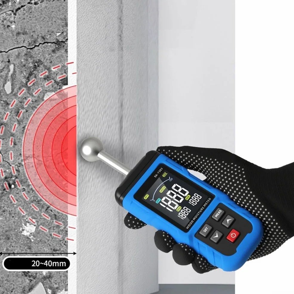 Misuratore di umidità non distruttivo per il legno e la parete di prova di alta precisione digitale umidità induzione tester per appaltatori fai da te