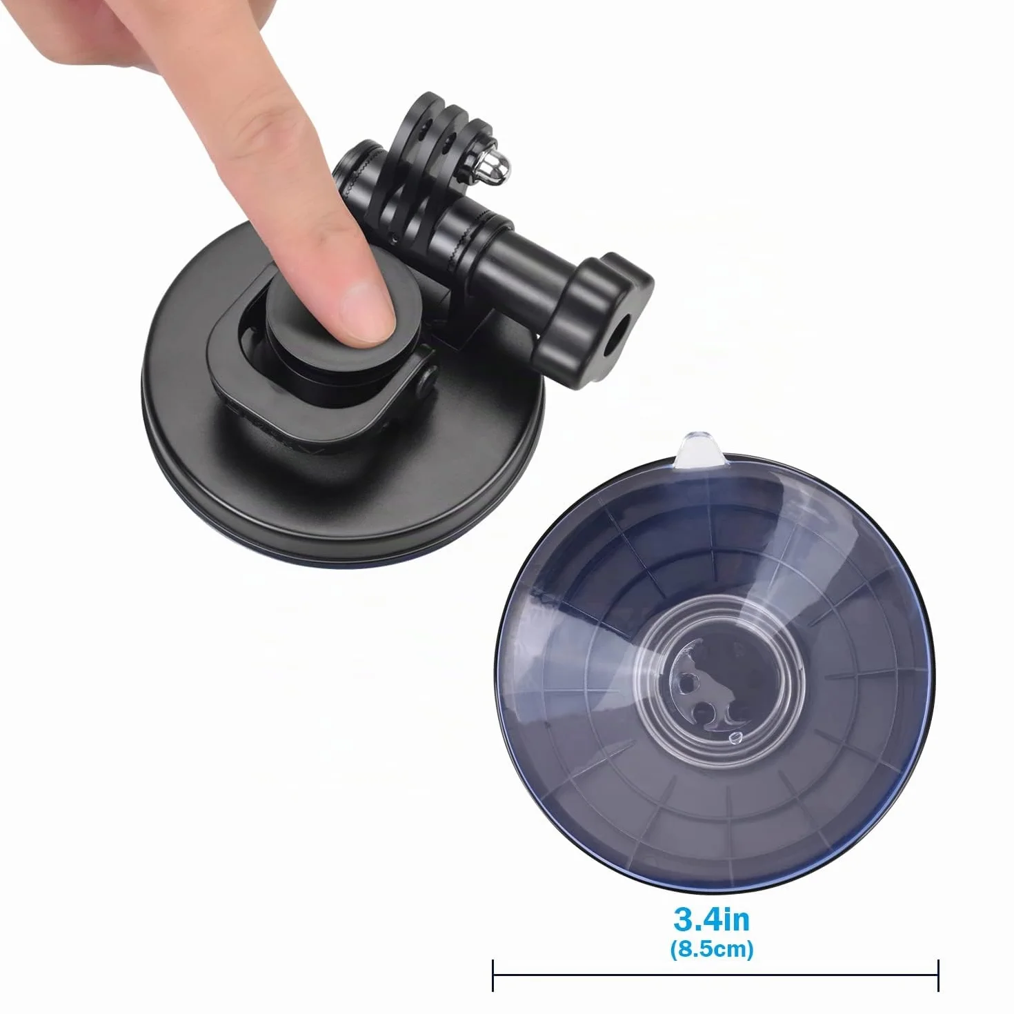 Suptig Supporto a ventosa per Gopro Hero 13 Hero 12 Hero 11 Hero 10 Hero 9 Hero 8 Hero 7 Hero 6 Hero 5 Hero 4 Hero 3+ Hero 3/2 Hero+Session/Akaso/Dji osmo Applicare su parabrezza e finestra dell'auto