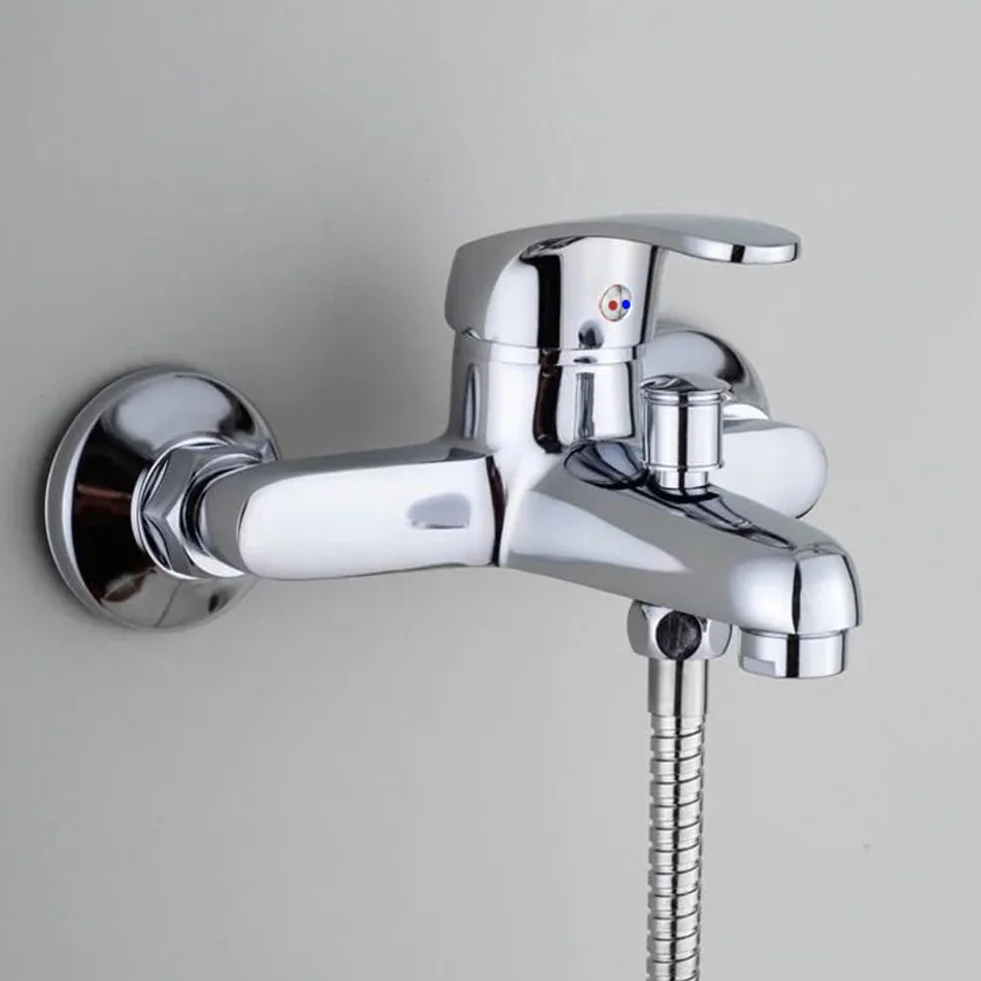 Rubinetto per vasca da bagno ANMECS Rubinetto a parete Rubinetto Miscelatore per vasca da bagno cromato