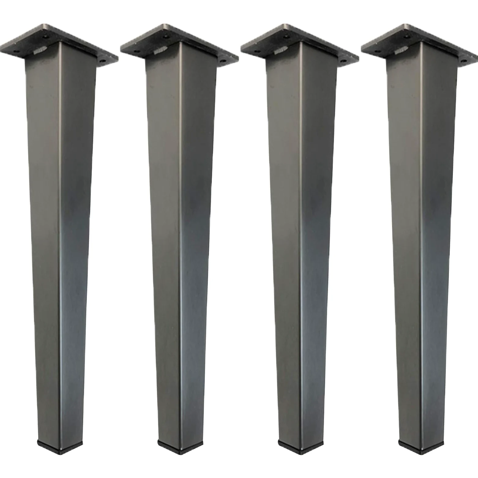 Generico Gambe per Mobili Piedini per Tavolo in Metallo da 30 cm 4 Pezzi Supporto in Acciaio Inox Nero Vernice Spray Piedini per Divano Altezza: 6-30 cm Piedini per Mobile da 30 cm/11,8"