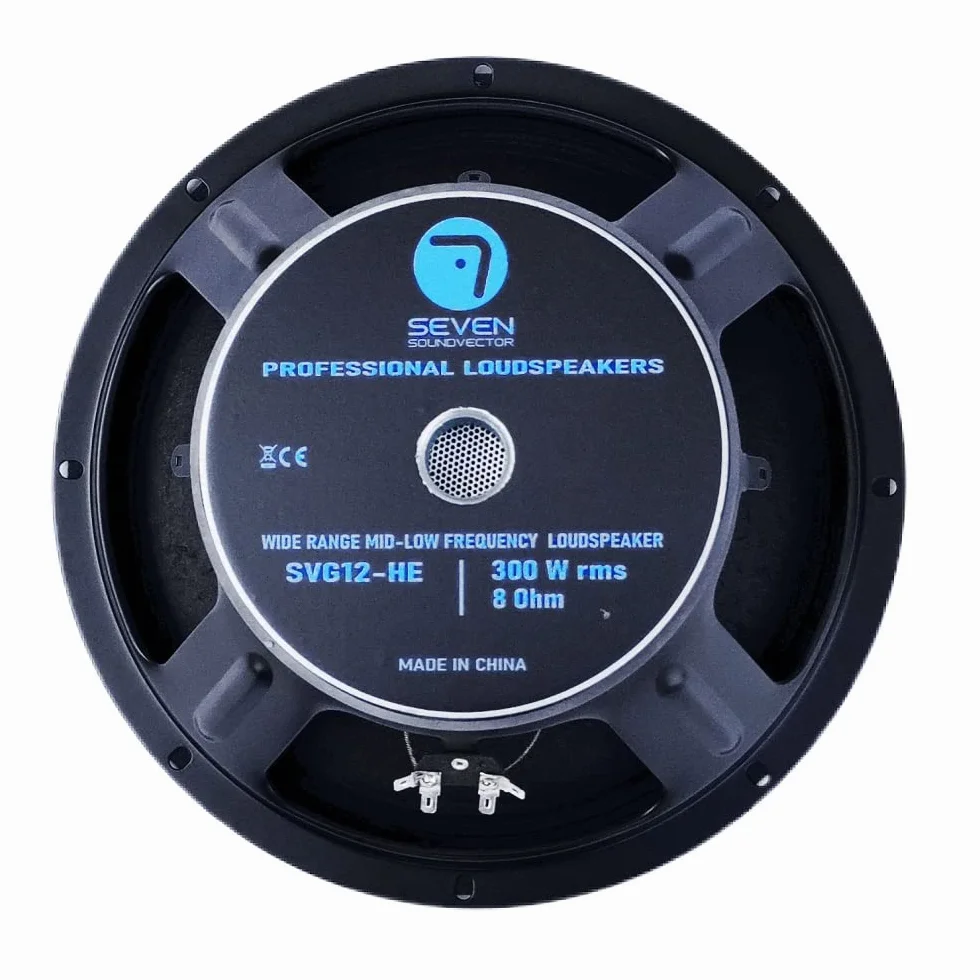 Seven Soundvector SVG12HE/8 Woofer 12 Pollici Altoparlante Professionale Grave Medio-Grave 8 Ohm 300W AES 600W Programma