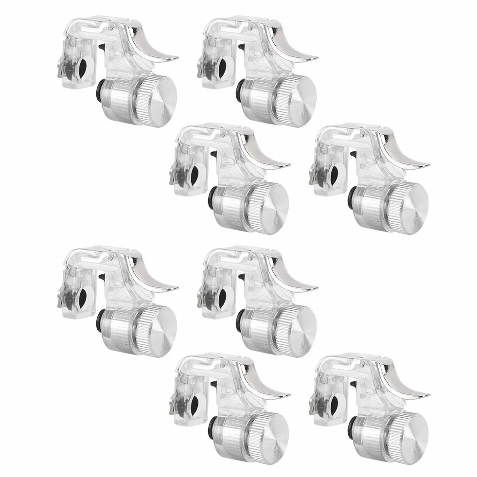 Controller di gioco mobile PUBG, 8 Pcs R11 Pulsante per assistente a quattro dita a quattro dita Controller per grilletto per riprese mobili per PUBG, Joystick per giochi mobili smartphone(Argento)