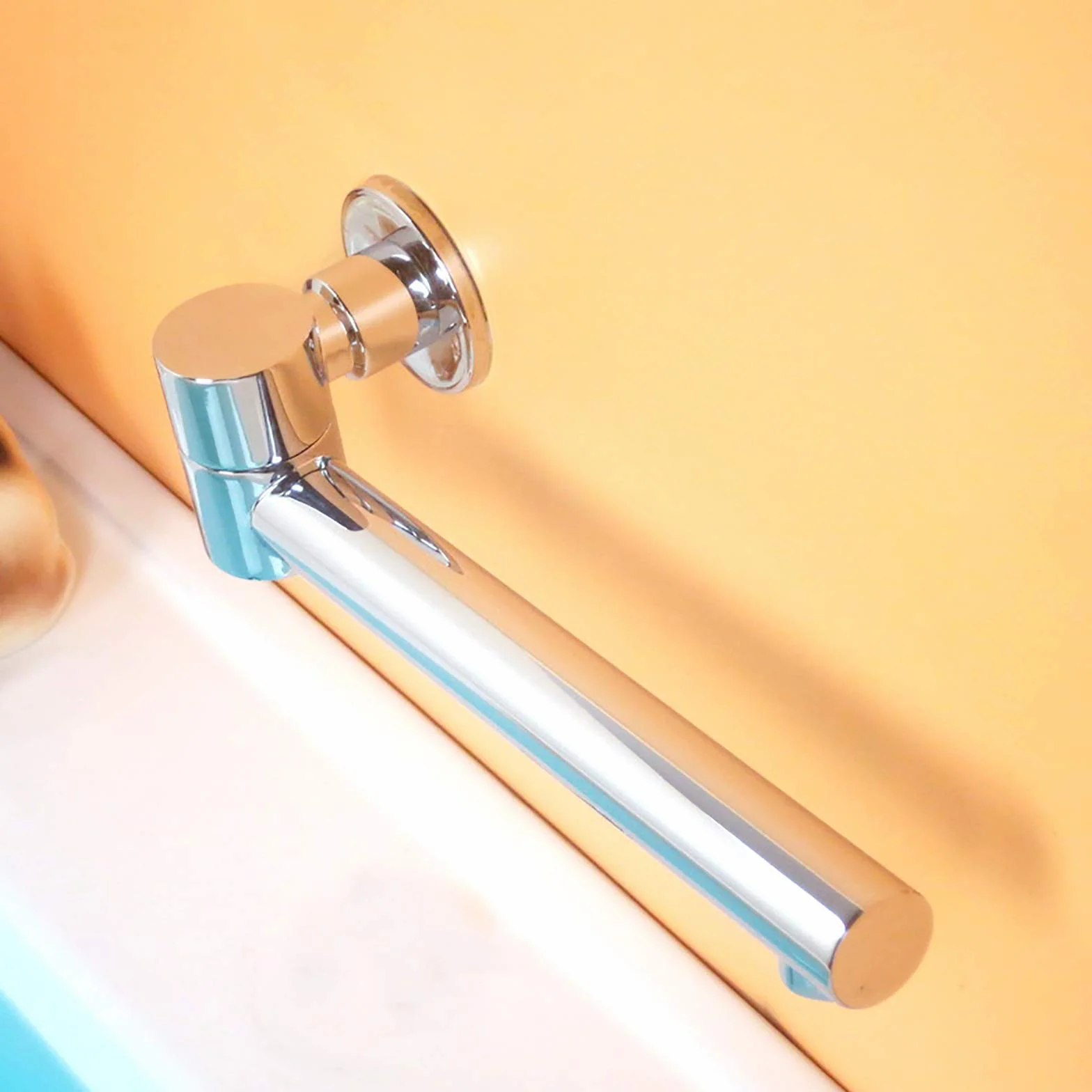Bocca per Vasca da Bagno Rotazione di 180° Bocca Vasca Ottone Montaggio a Parete Bocca di Erogazione Vasca Tondo Bocca Erogazione Rubinetto Vasca, G1 / 2,Cromo