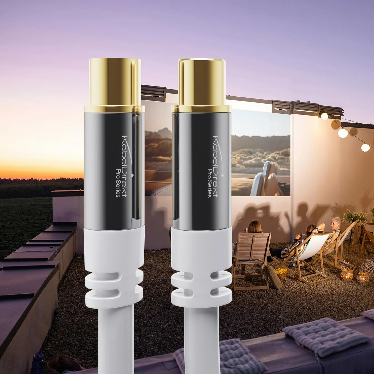 KabelDirekt – Cavo Antenna TV 4K, Coassiale – 2 m – Cavo TV digitale e analogica, connettori in metallo – Disponibile in 0,5-20 m (Spina a presa, per DVB-C/DVB-T/DVB-S, bianco)