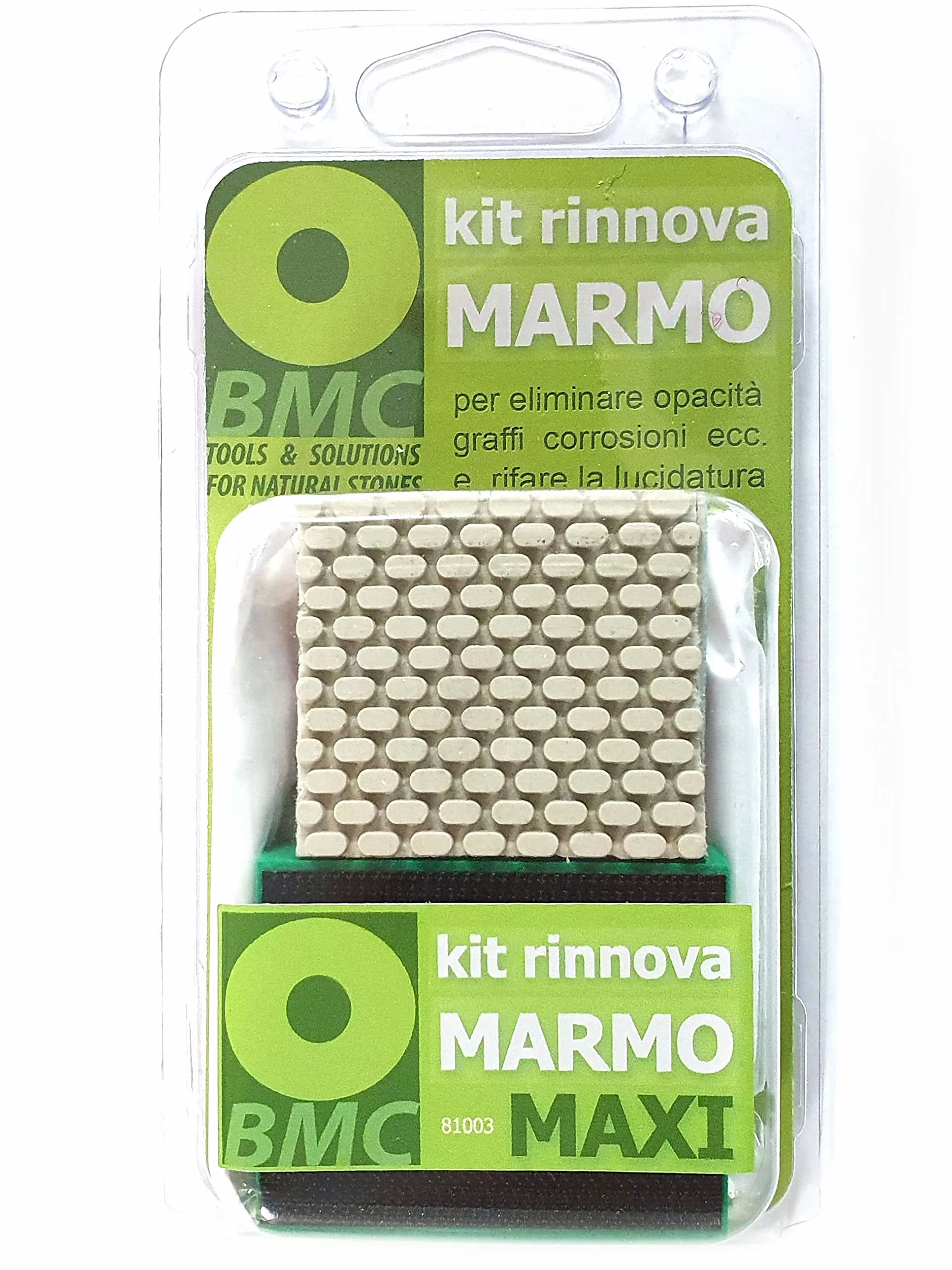 Kit Manuale MAXI Lucidatura Marmo PIETRE D'ALPI con Abrasivi Diamantati e Doppia Polvere Lucidante