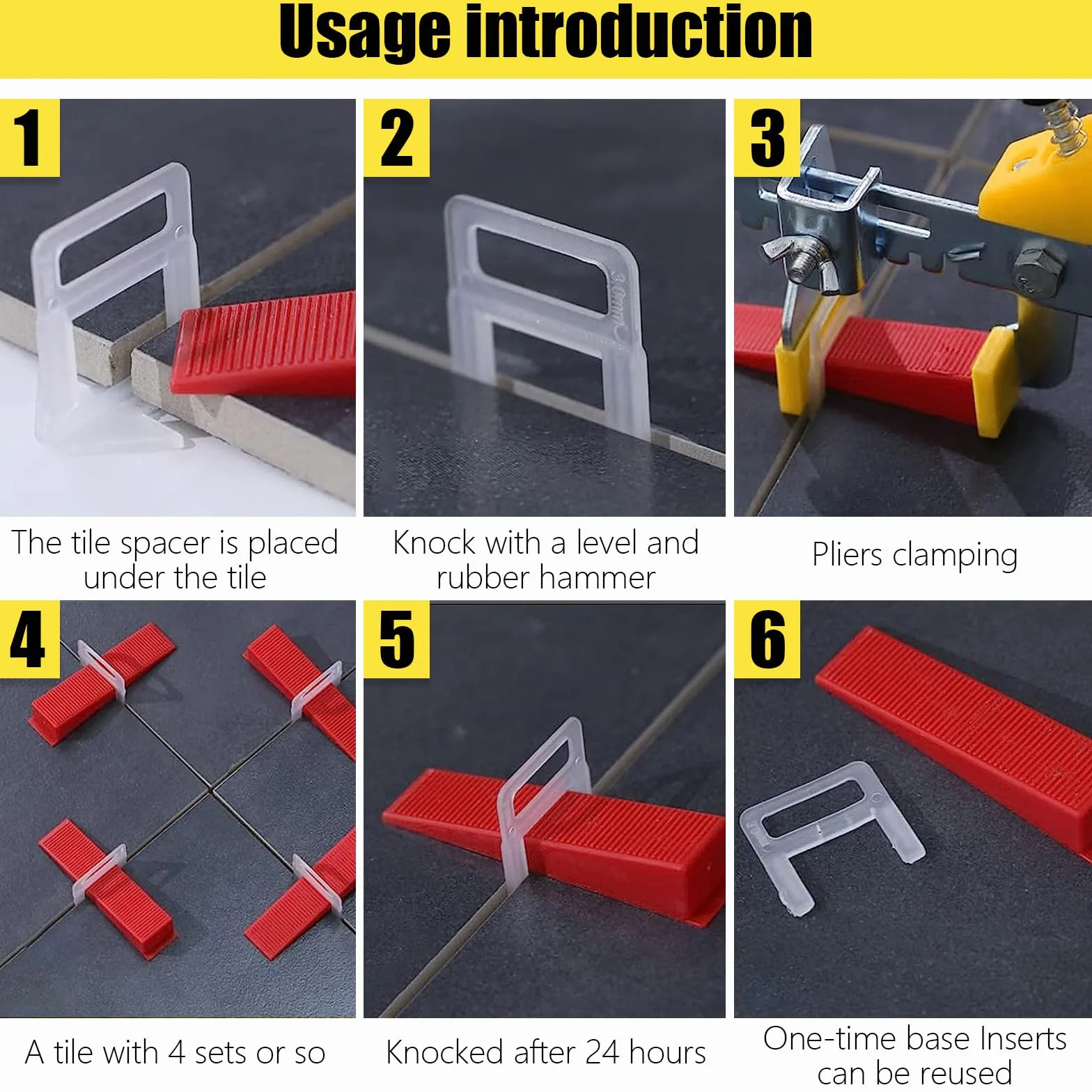 SENENQU 601 Pezzi Distanziatori per Piastrelle 1,5 mm, Cunei con Pinza Regolabile, Kit Livellamento per Pavimenti e Pareti